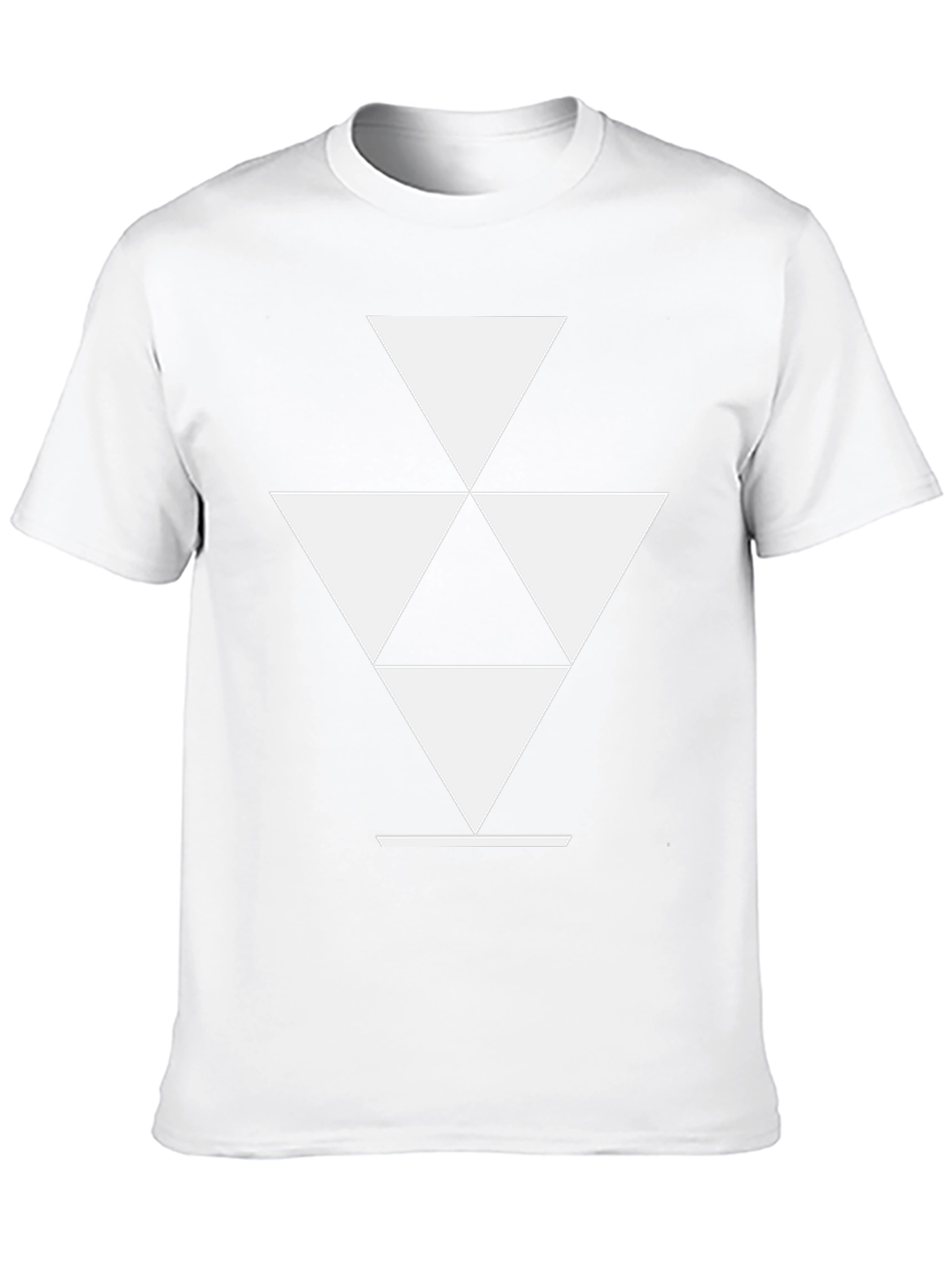Geometric Triangle Graphic Tee - Modern Black T-Shirt