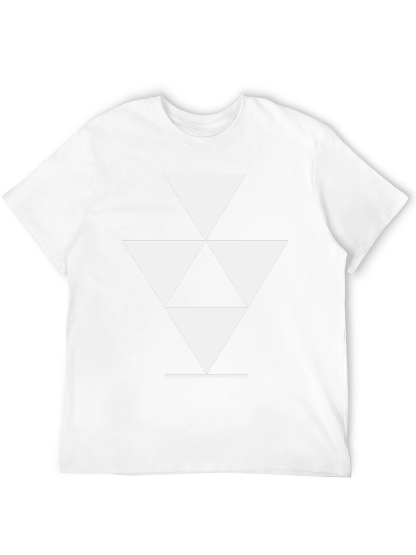 Geometric Triangle Graphic Tee - Modern Black T-Shirt