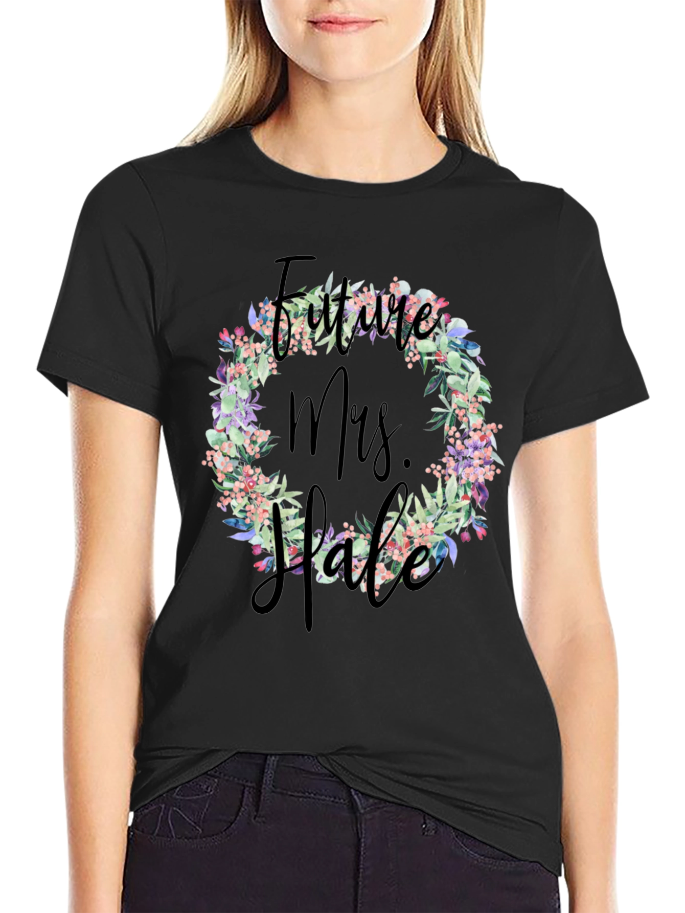 Future Mrs. Floral Wreath T-Shirt