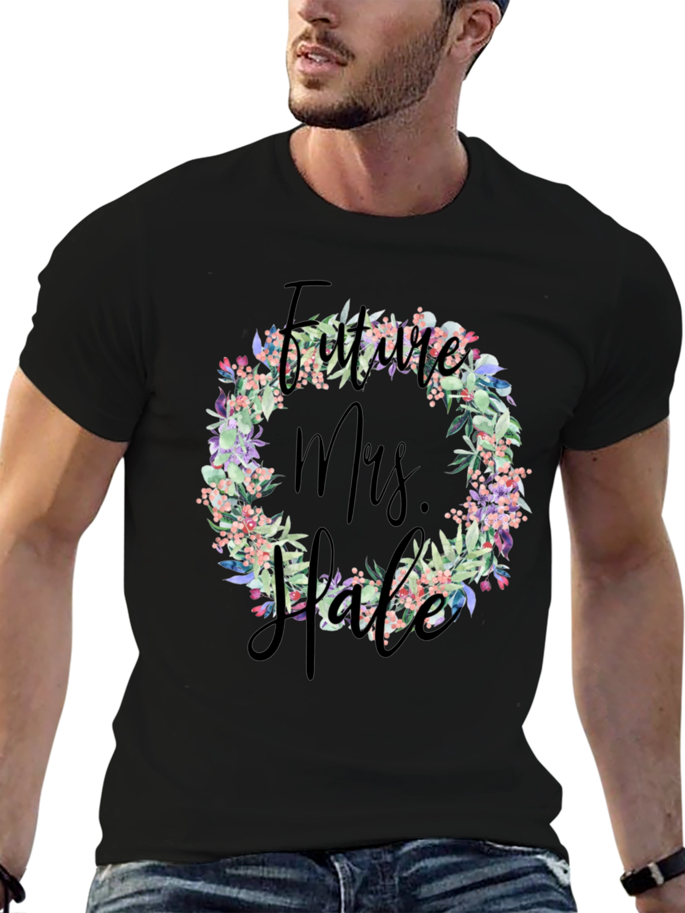 Future Mrs. Floral Wreath T-Shirt