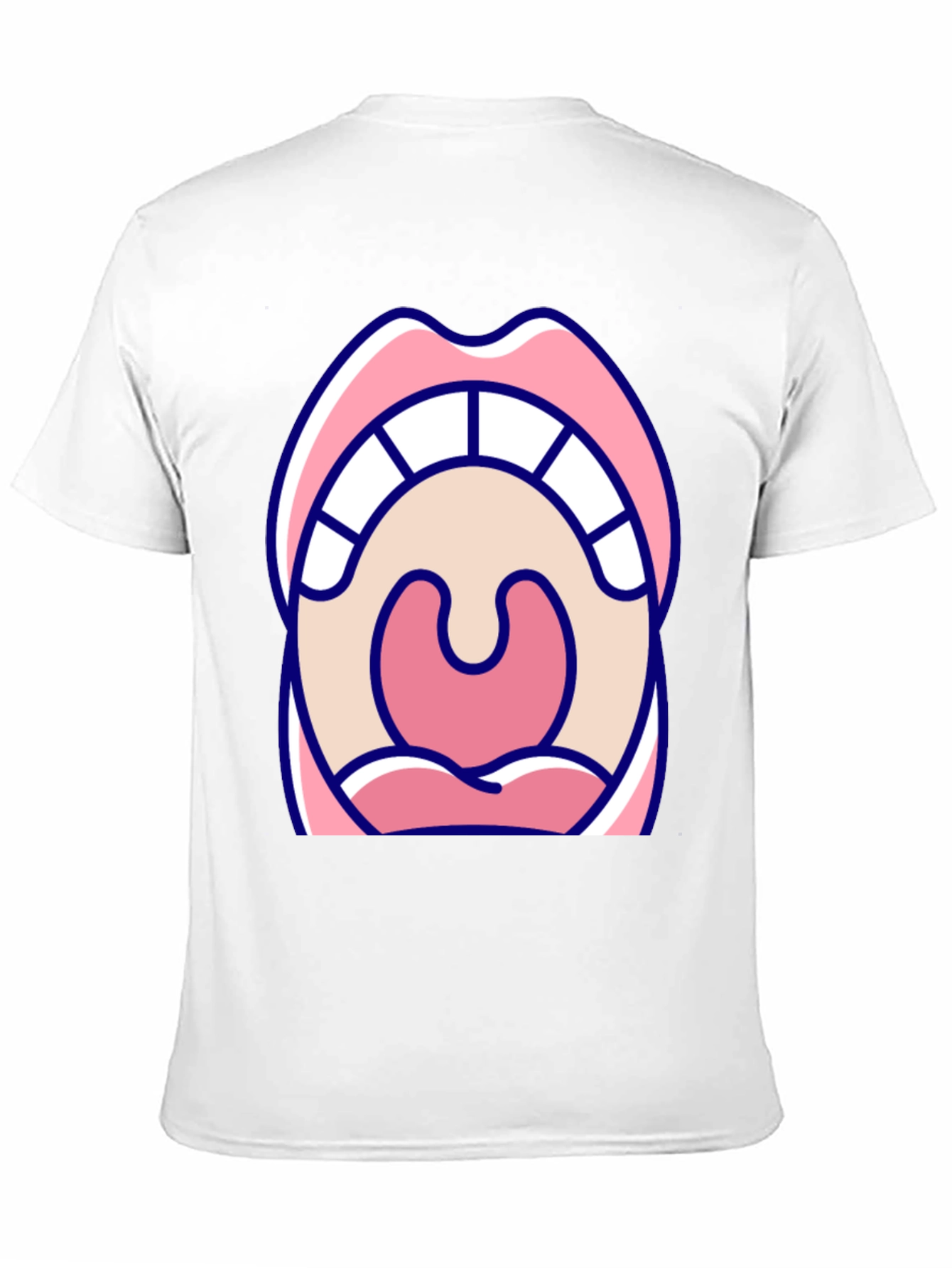 Open Mouth Graphic Tee - Black Cotton T-Shirt