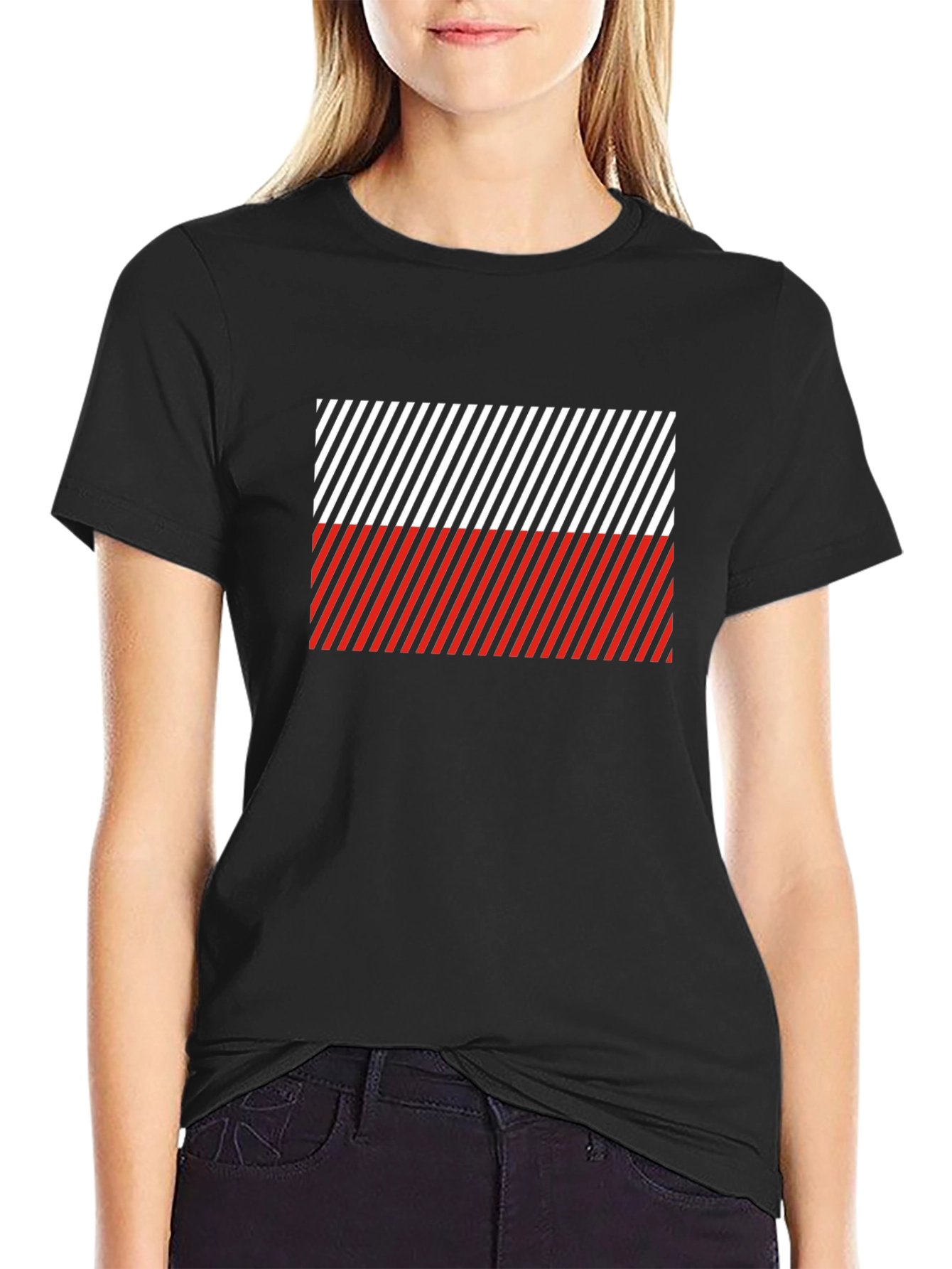 Striped Poland Flag T-Shirt