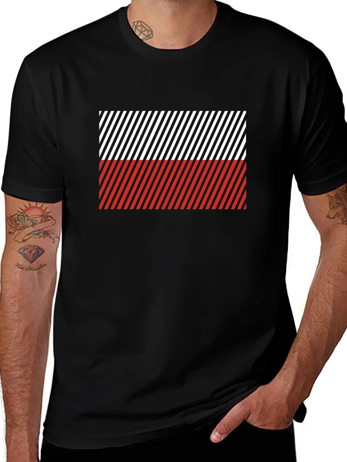 Striped Poland Flag T-Shirt