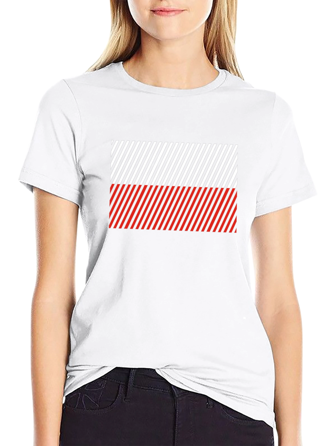 Striped Poland Flag T-Shirt