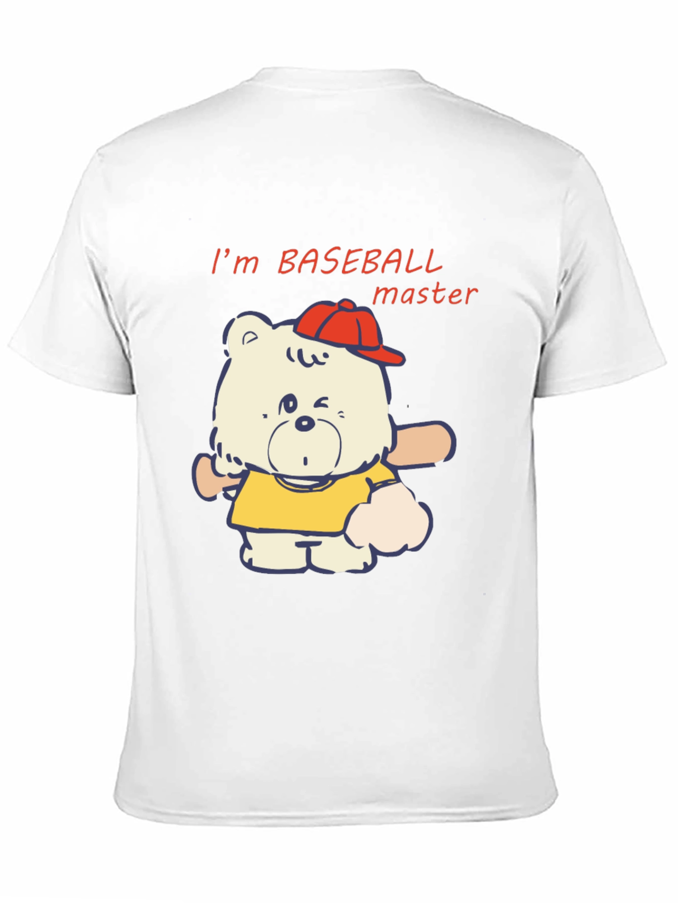 Baseball Bear T-Shirt - Cartoon Graphic Tee