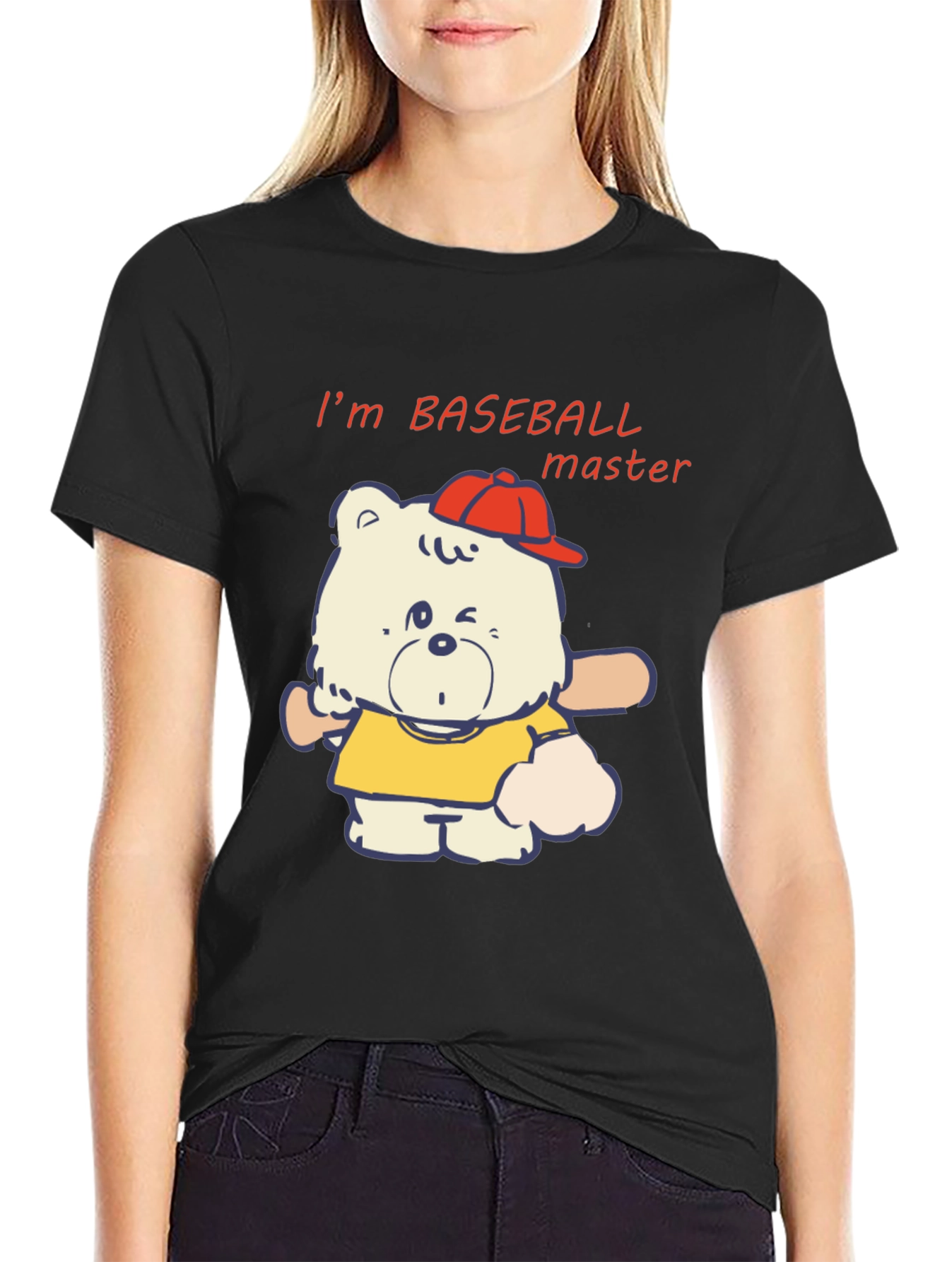 Baseball Bear T-Shirt - Cartoon Graphic Tee