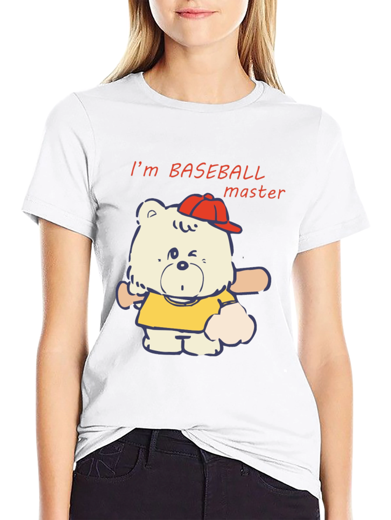 Baseball Bear T-Shirt - Cartoon Graphic Tee