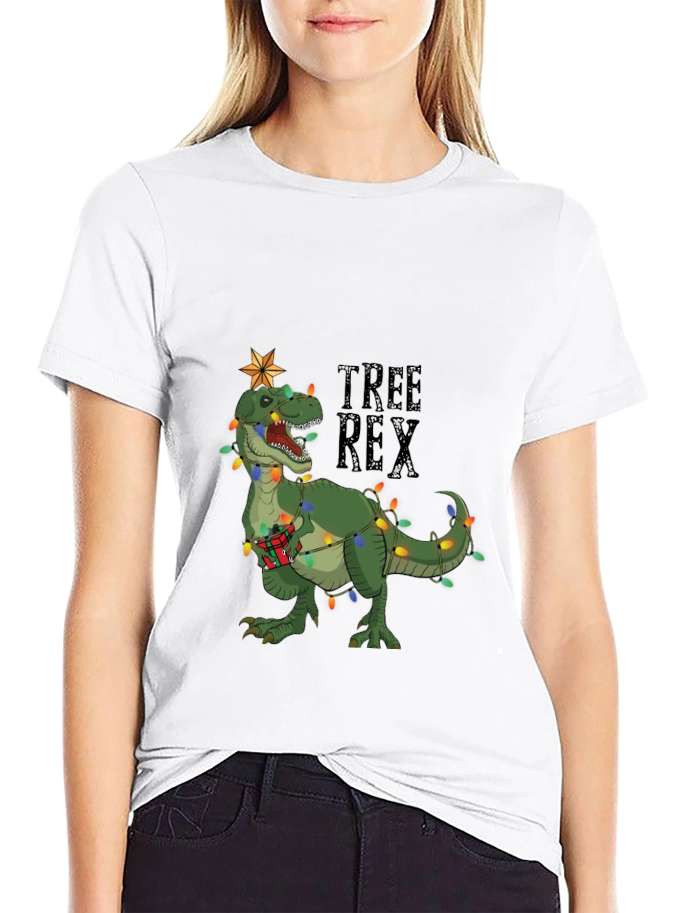 Tree Rex T-Shirt Funny Dinosaur Christmas Tee