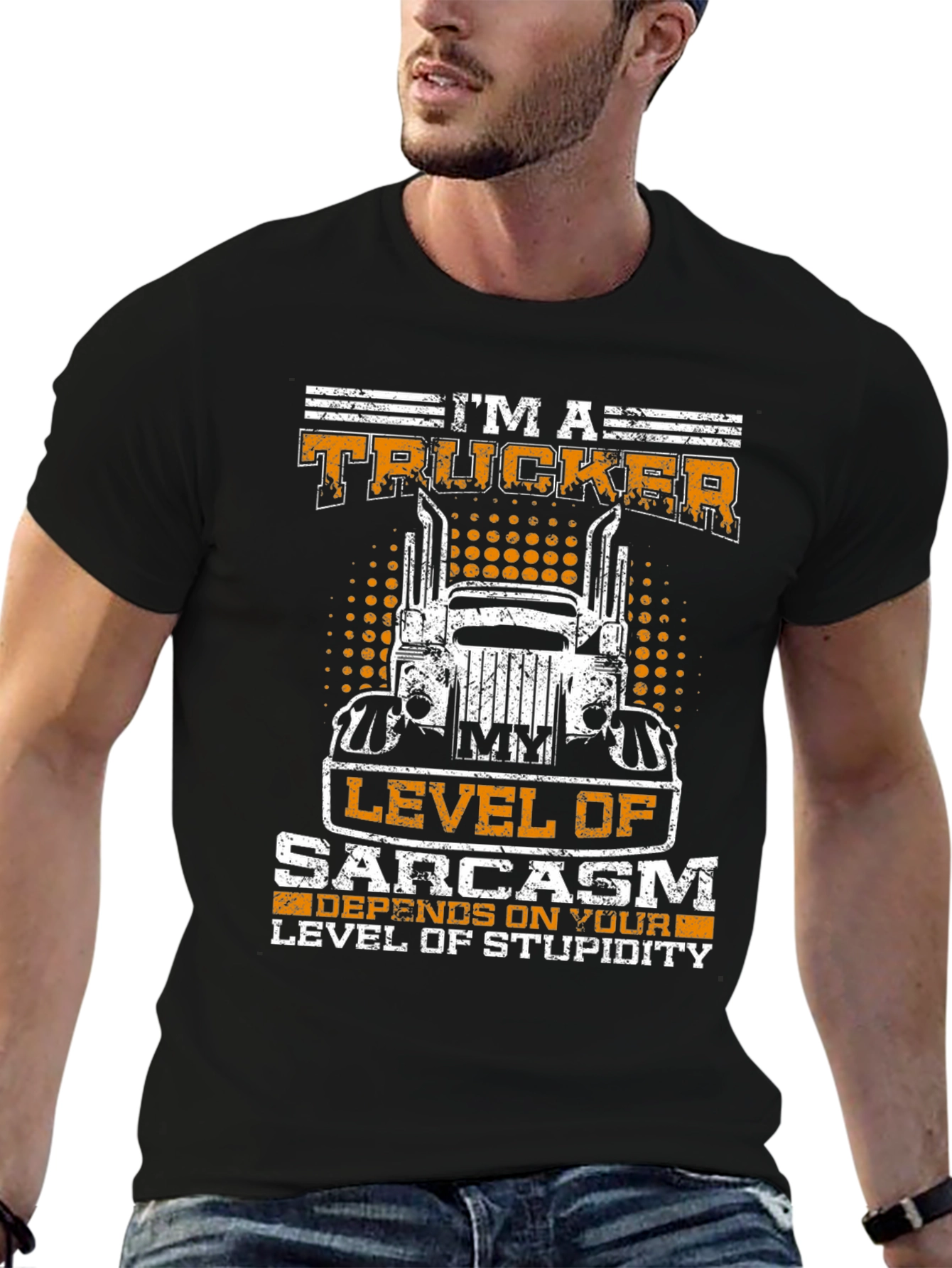 Im A Trucker Sarcasm Level Graphic Tee