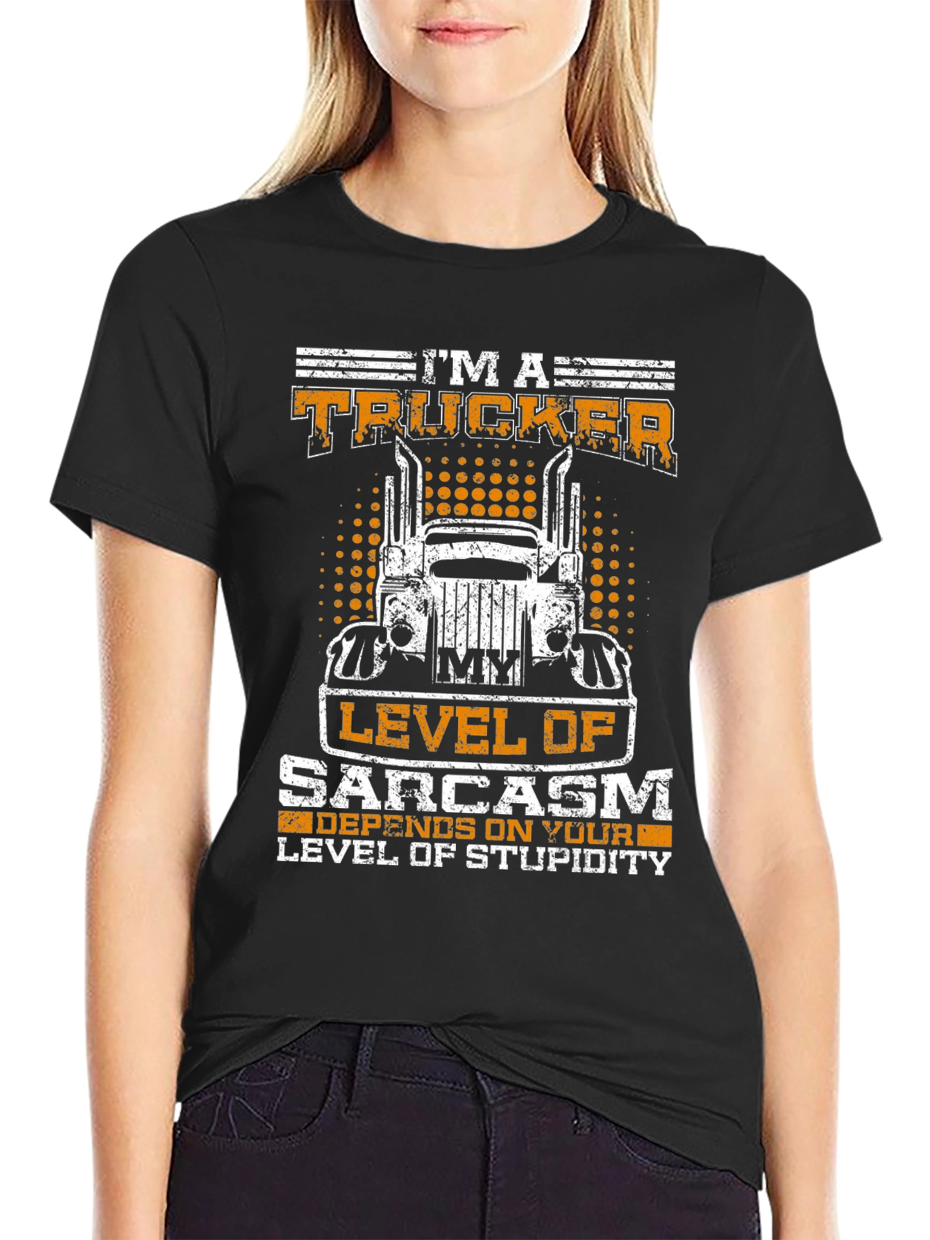 Im A Trucker Sarcasm Level Graphic Tee