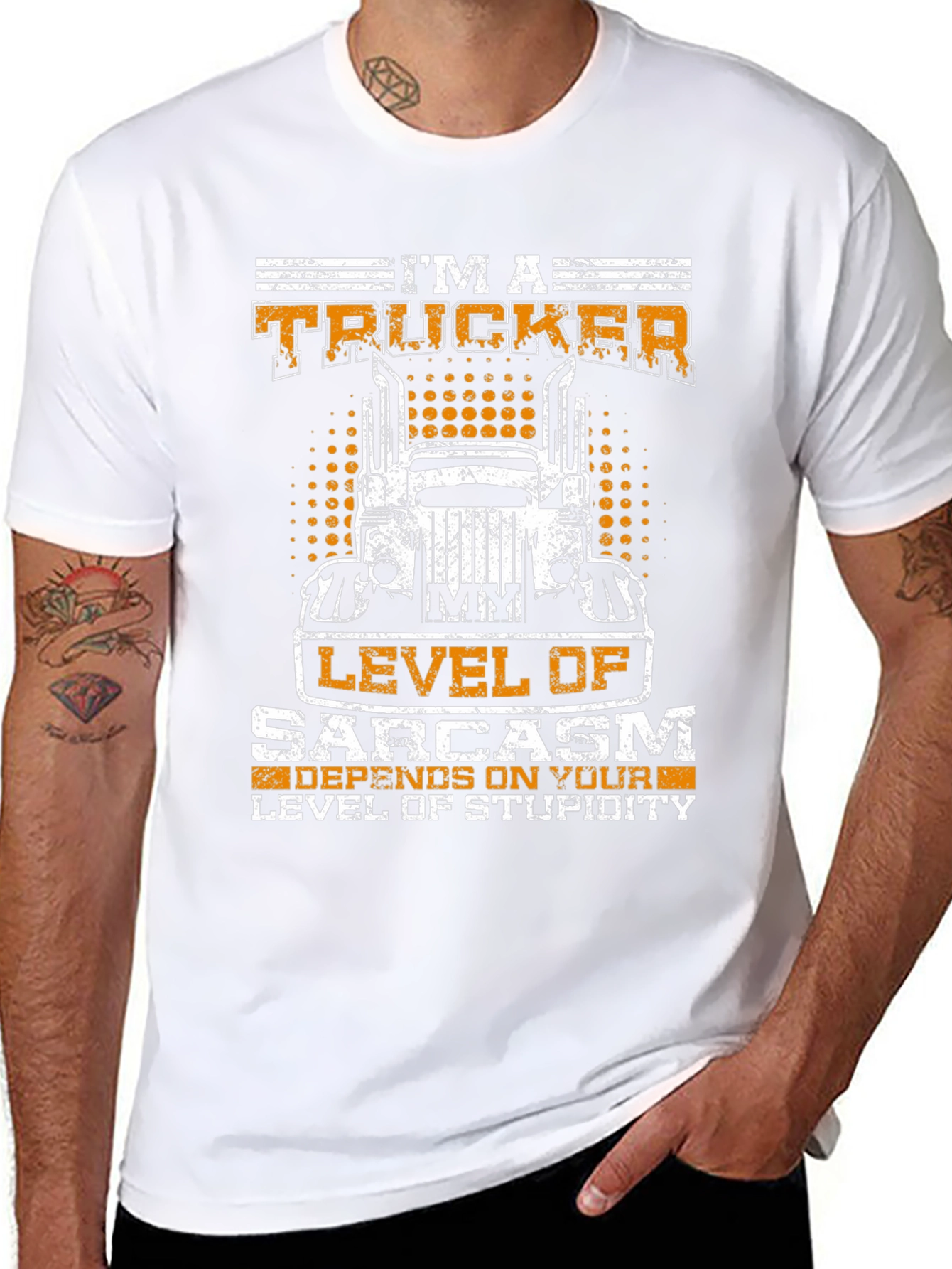 Im A Trucker Sarcasm Level Graphic Tee