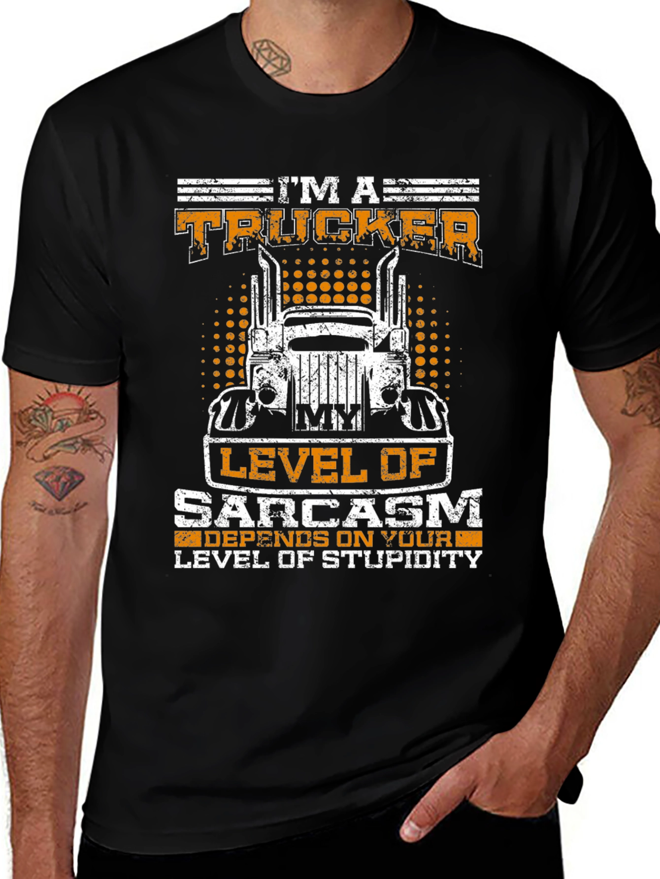 Im A Trucker Sarcasm Level Graphic Tee