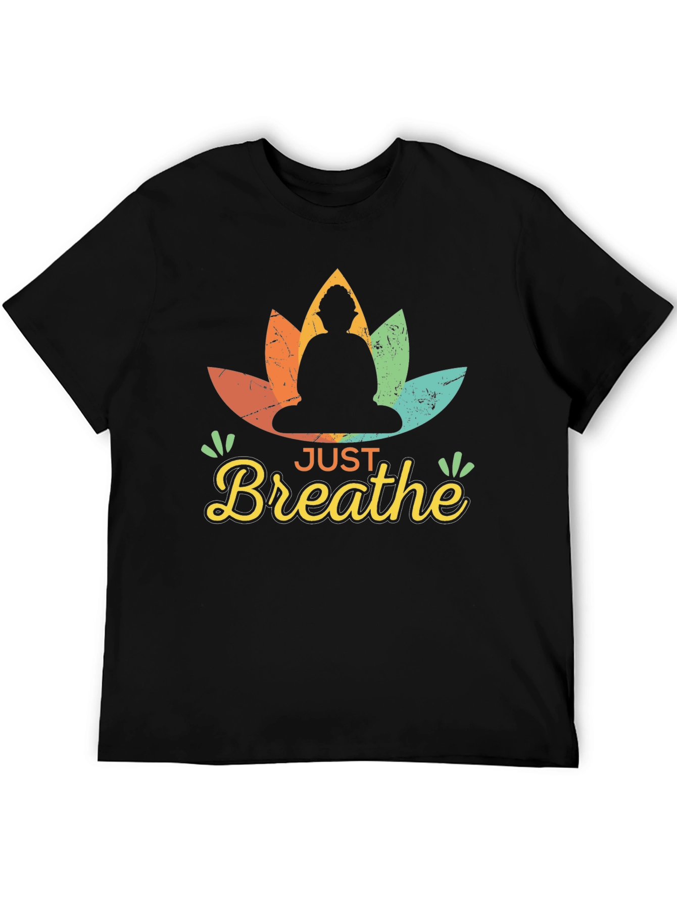 Just Breathe Buddha Graphic Tee