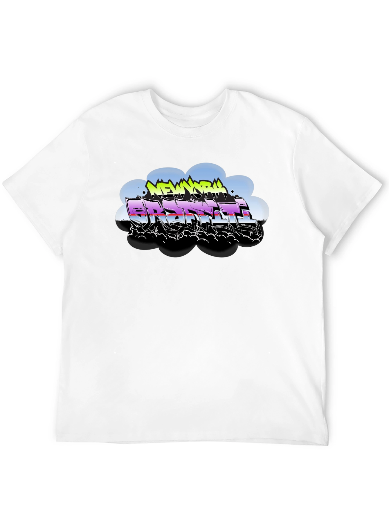 New York Graffiti Style Black T-Shirt