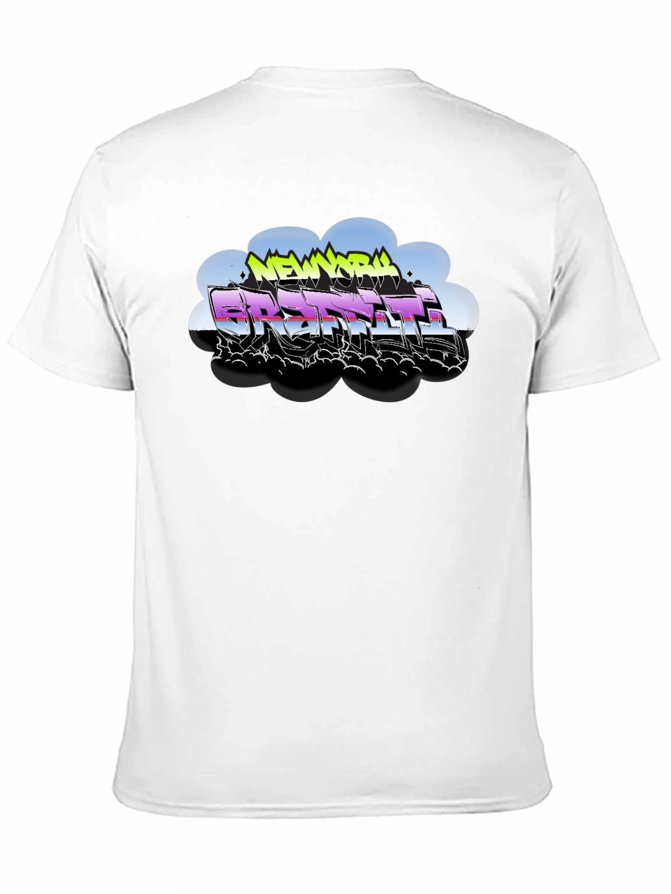 New York Graffiti Style Black T-Shirt
