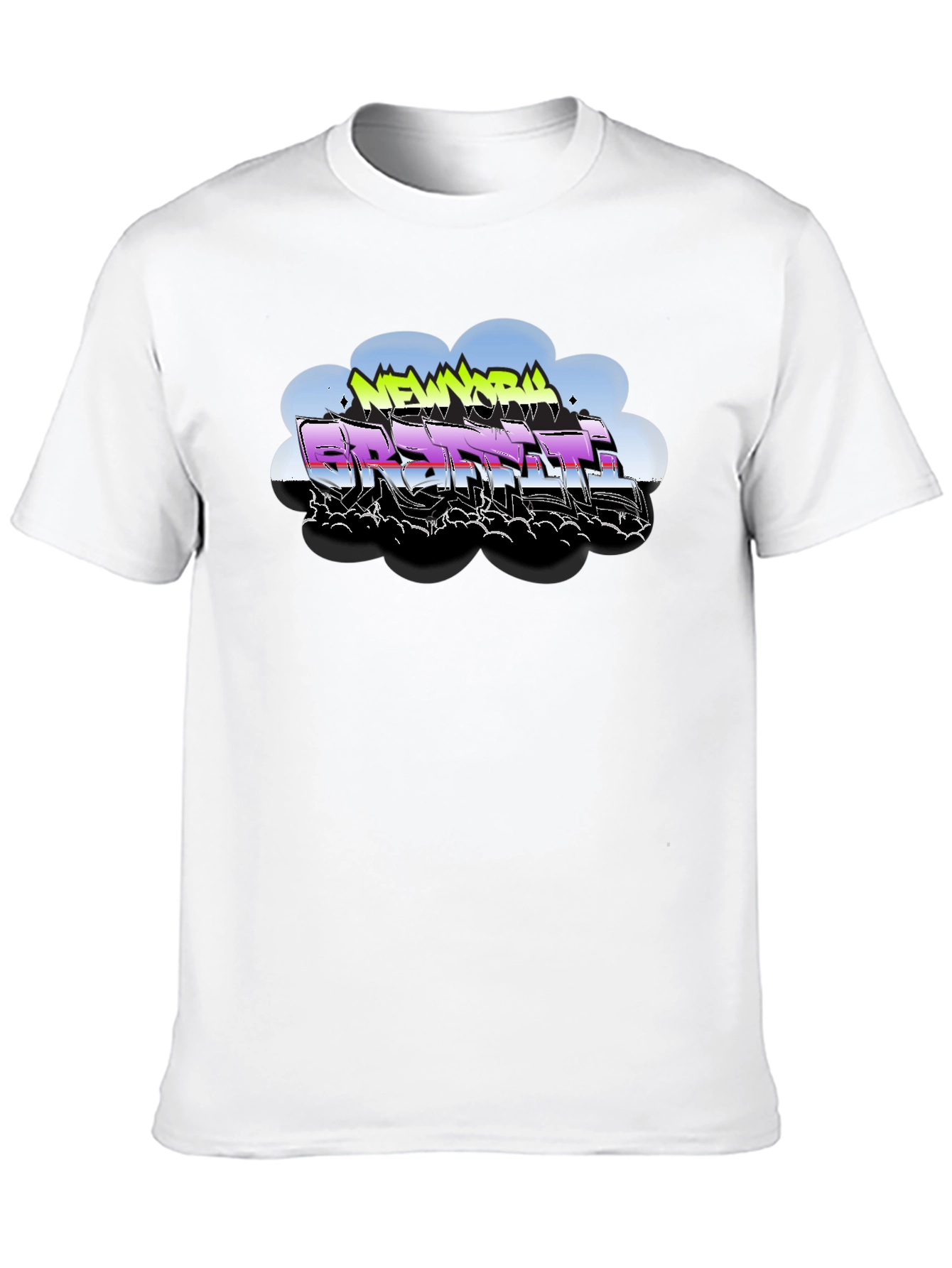 New York Graffiti Style Black T-Shirt