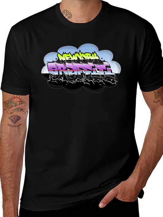 New York Graffiti Style Black T-Shirt