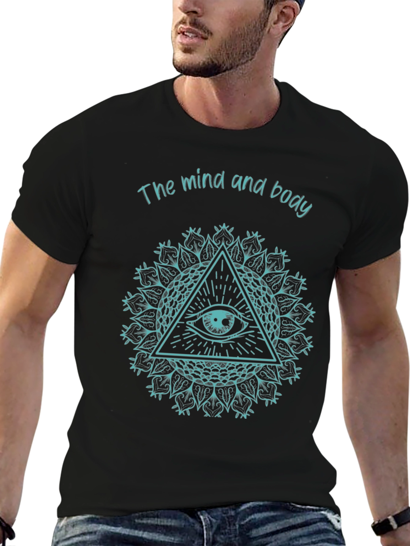 Mind and Body All-Seeing Eye Graphic Tee - Black
