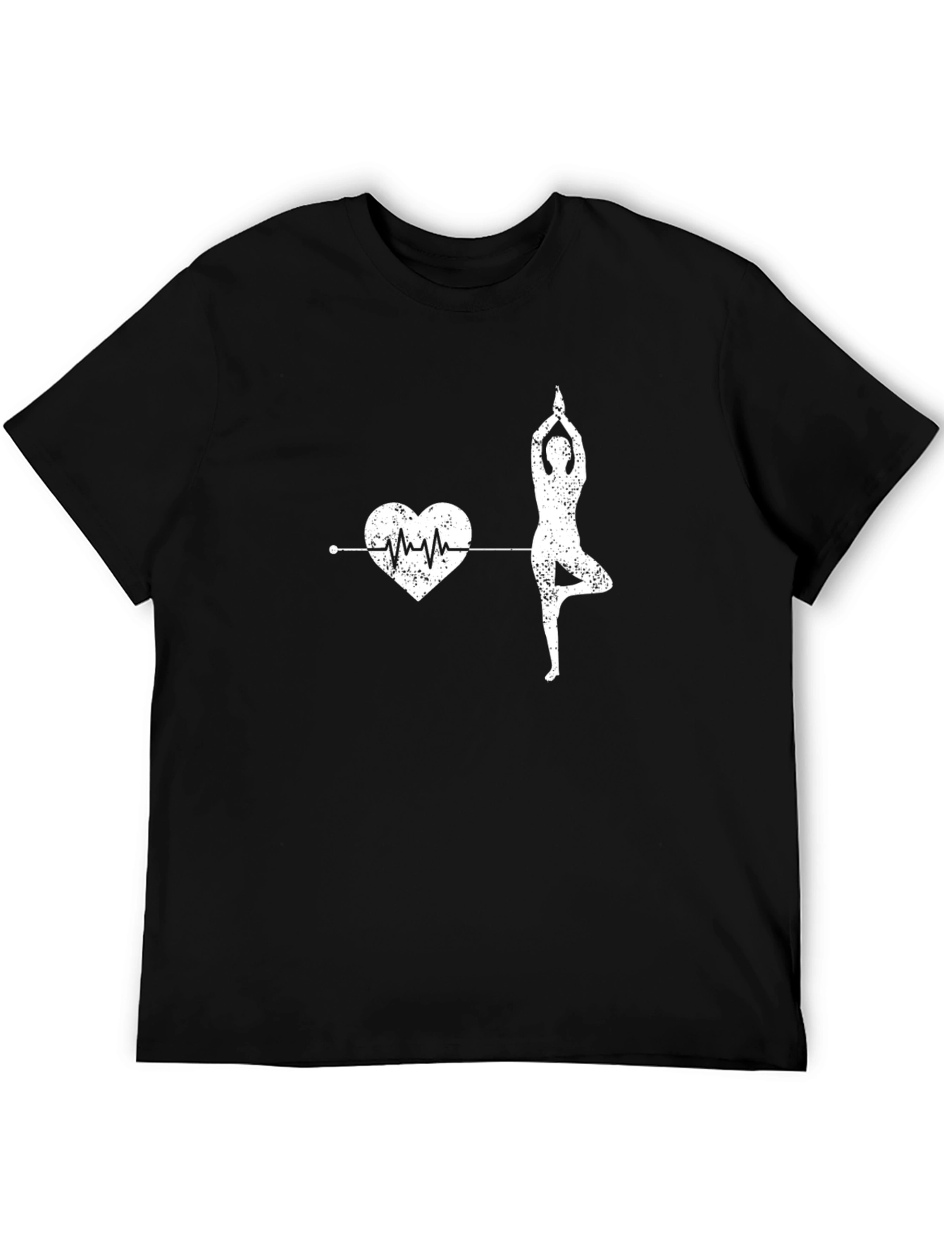 Yoga Heartbeat Black T-Shirt
