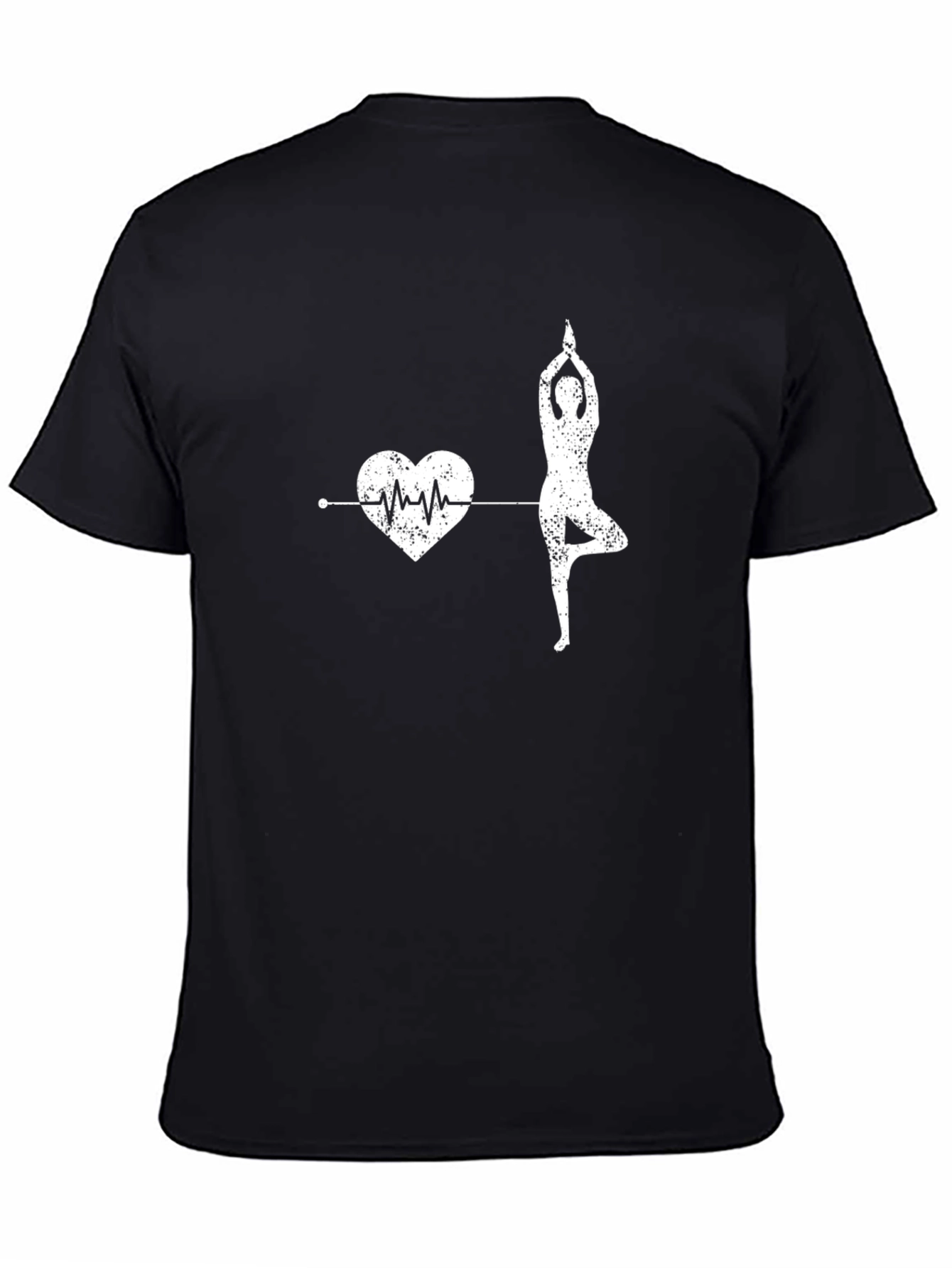 Yoga Heartbeat Black T-Shirt