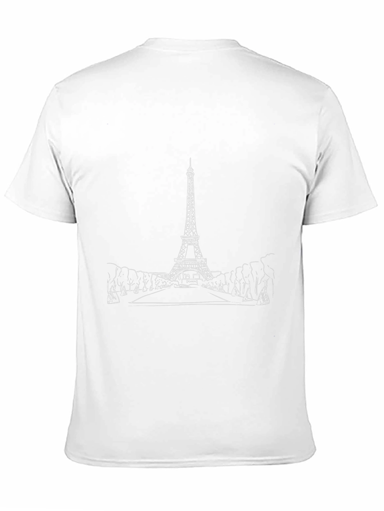 Paris Eiffel Tower Graphic Tee - Black Cotton Blend