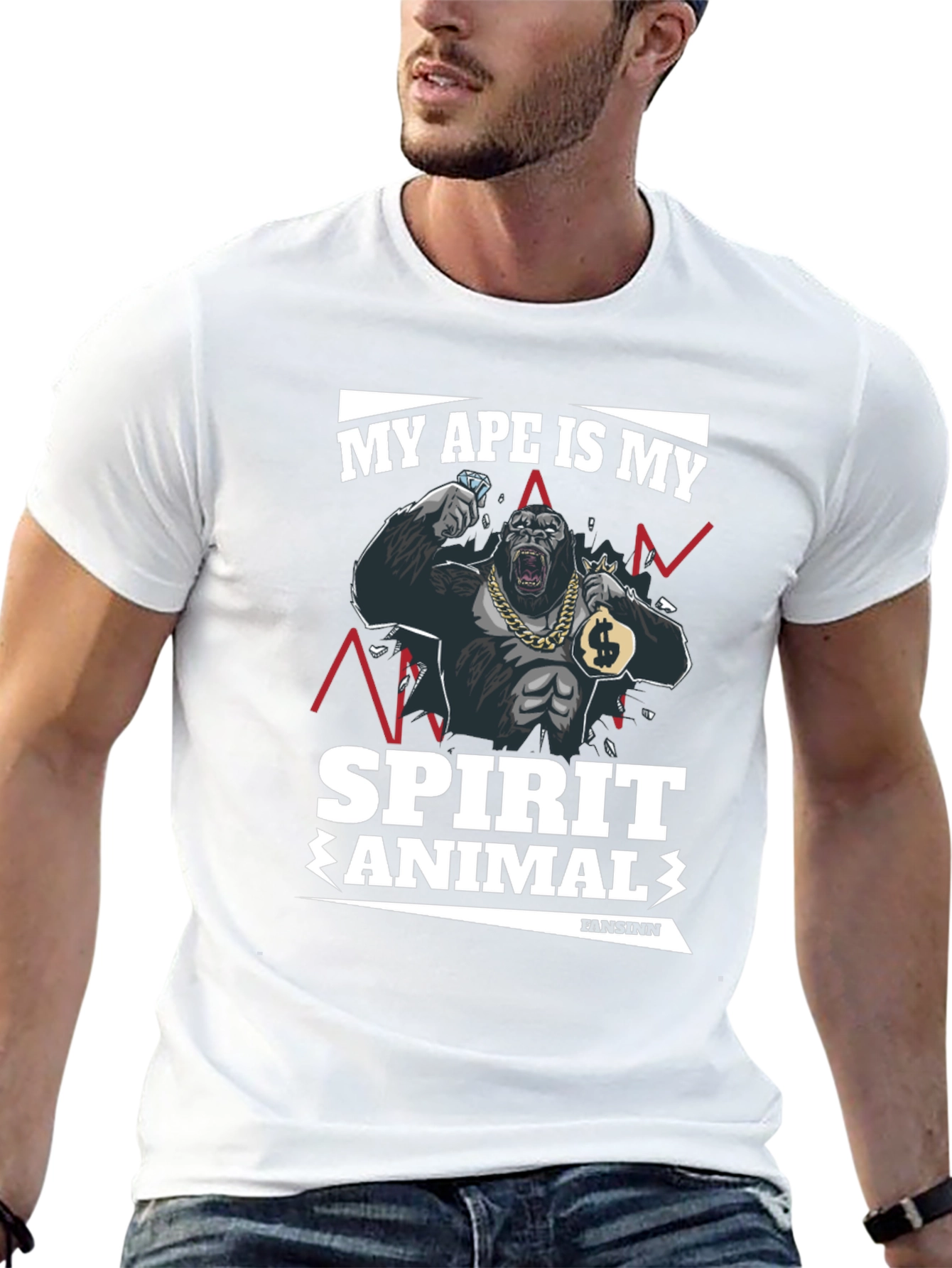Ape Spirit Animal Graphic T-Shirt