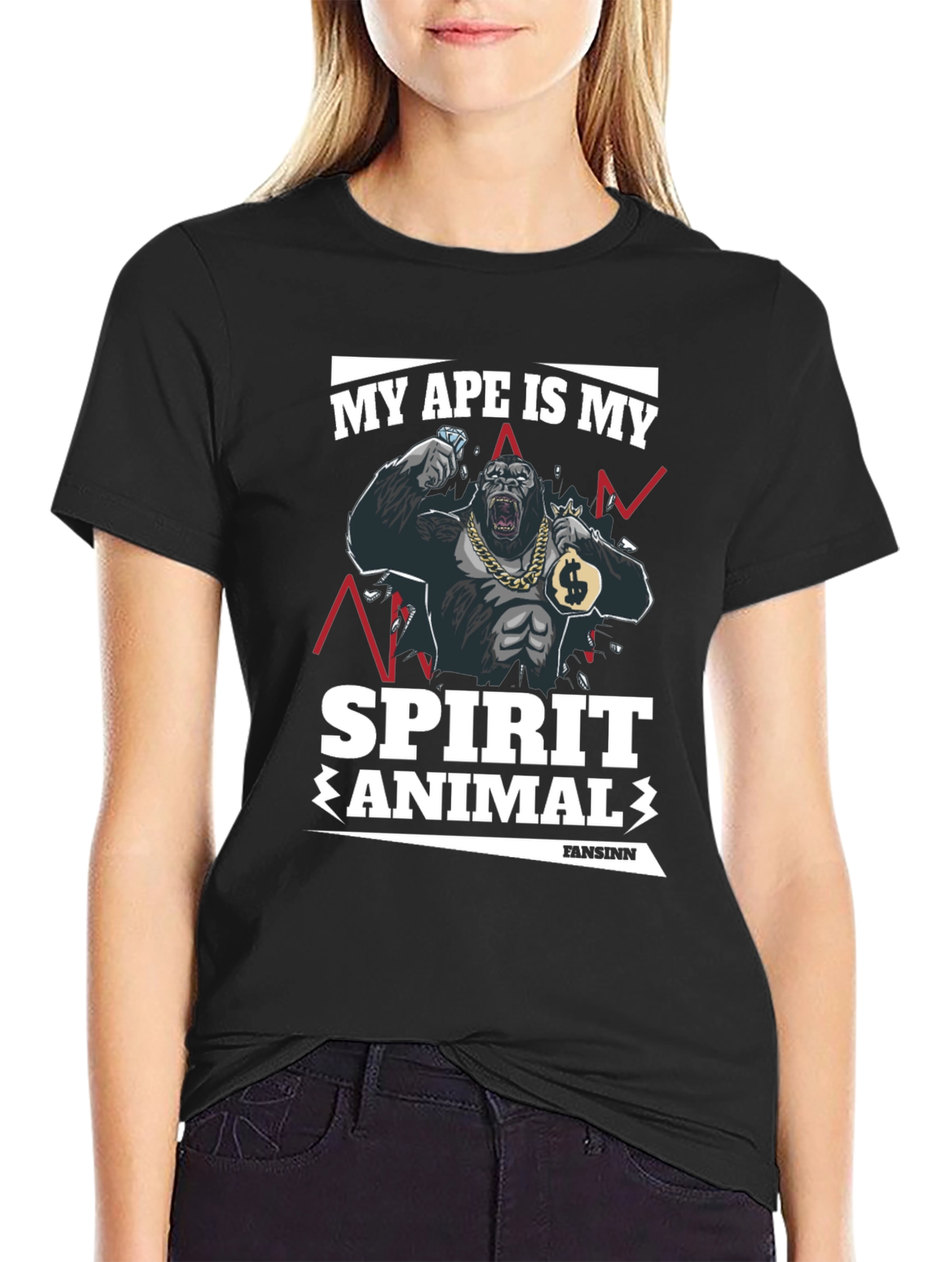 Ape Spirit Animal Graphic T-Shirt