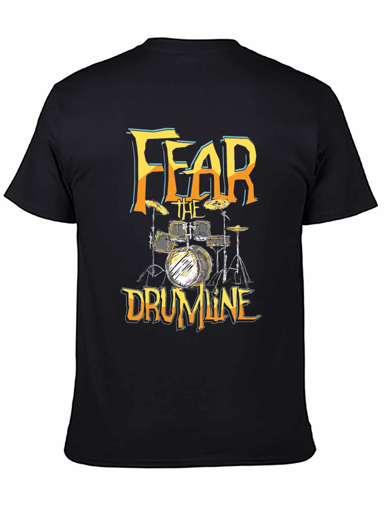 Fear The Drumline Graphic Tee - Black Cotton T-Shirt