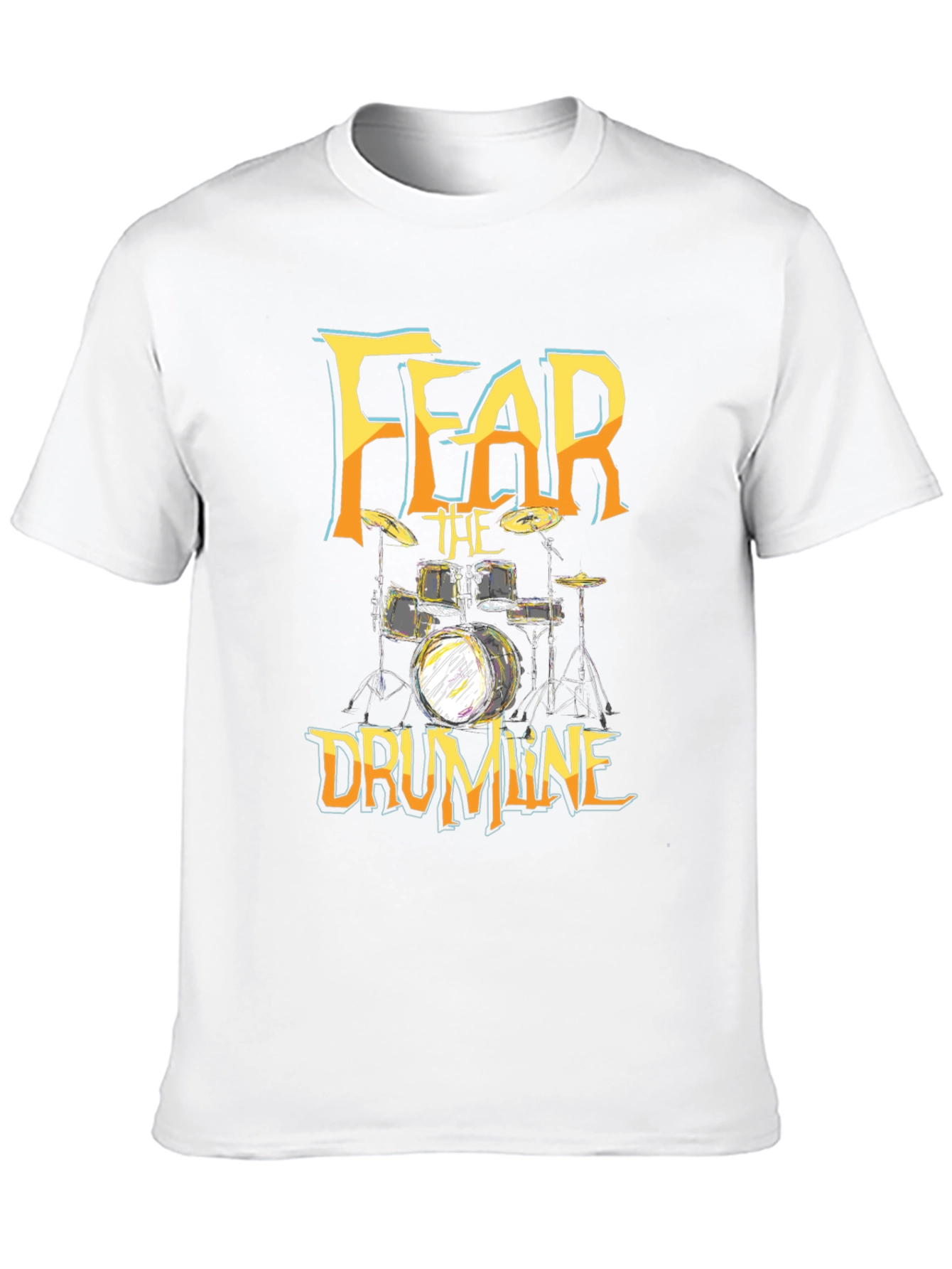 Fear The Drumline Graphic Tee - Black Cotton T-Shirt
