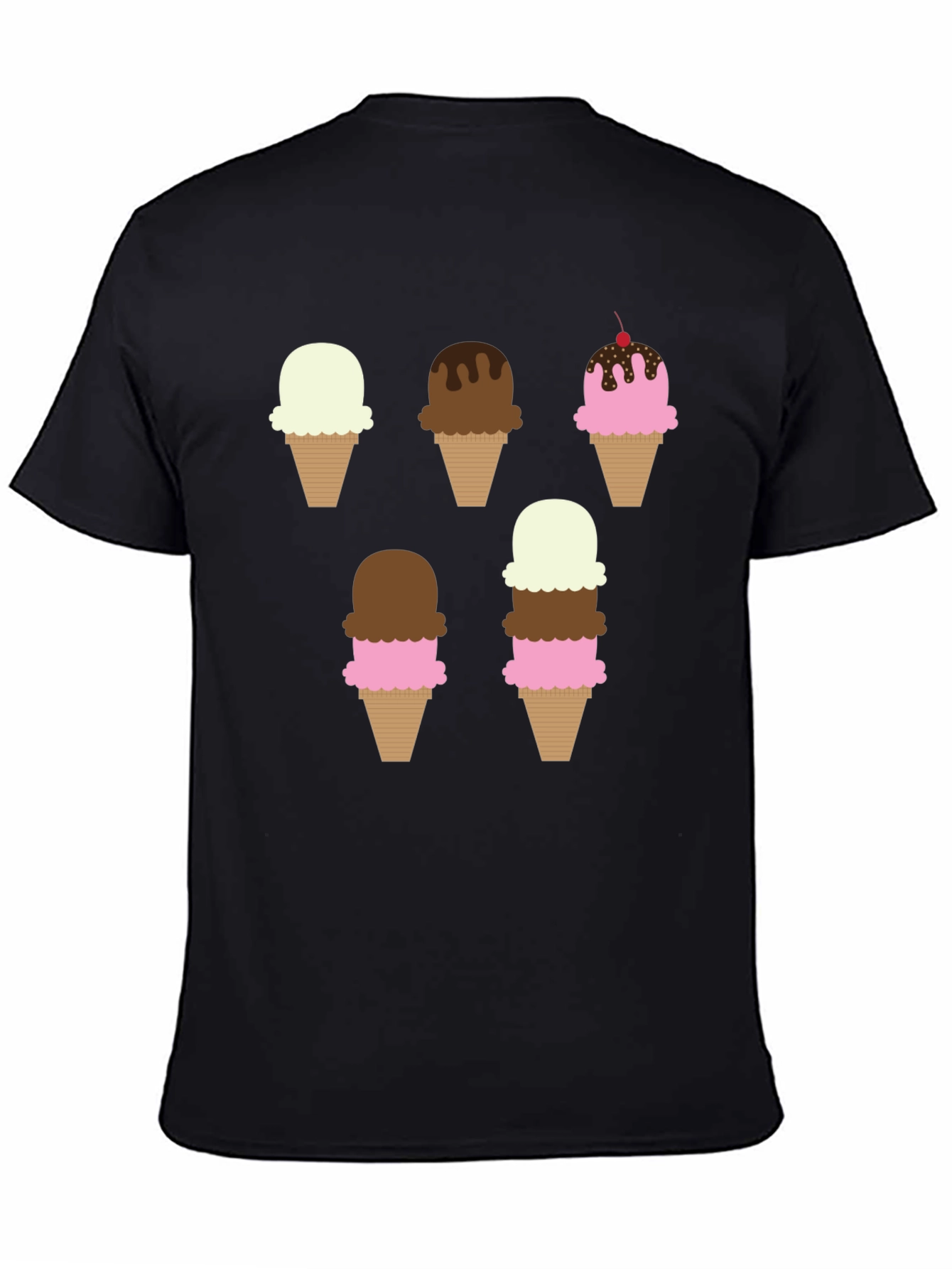 Ice Cream Cone Pattern T-Shirt