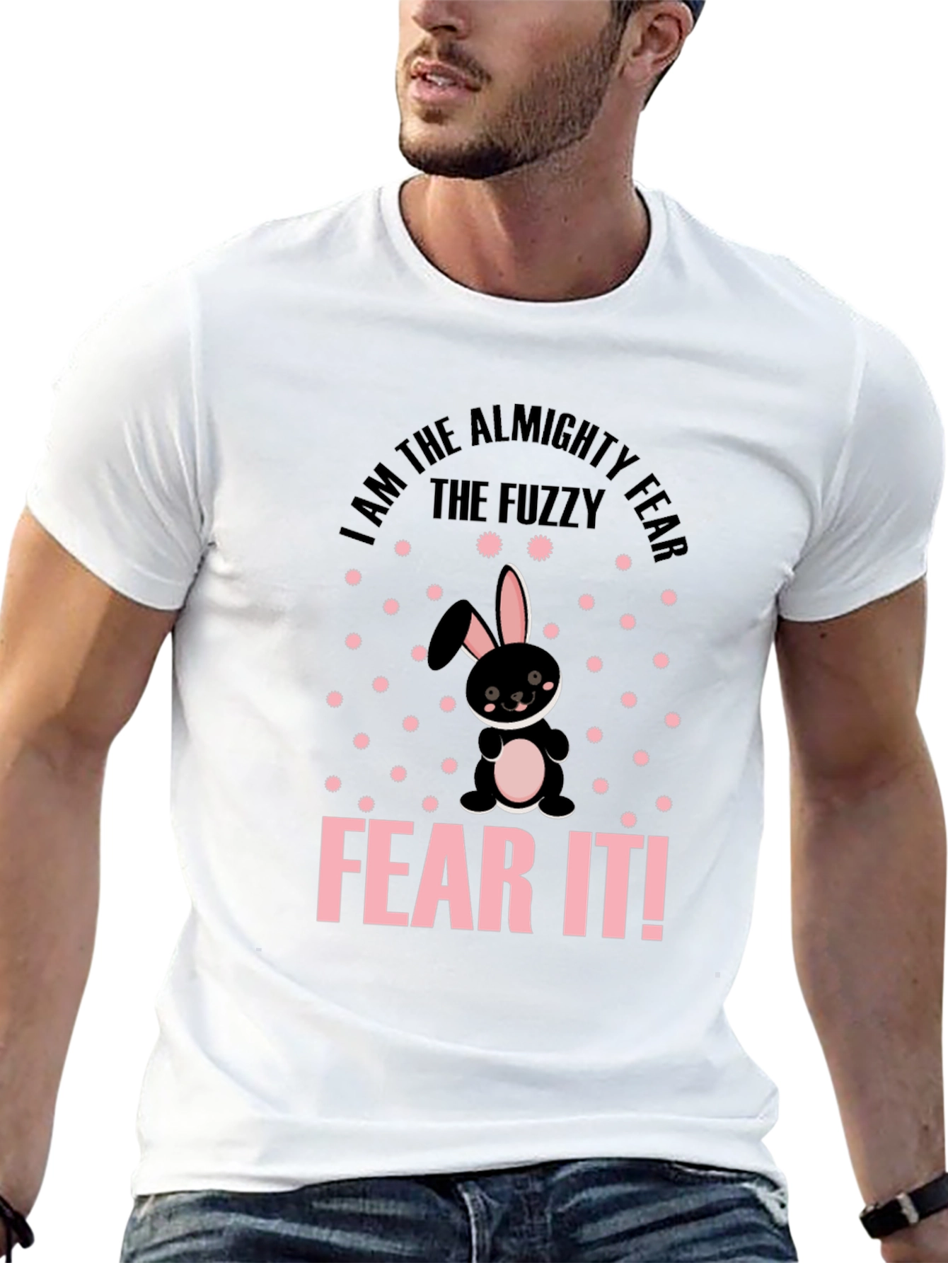 Fuzzy Fear Bunny T-Shirt - Black