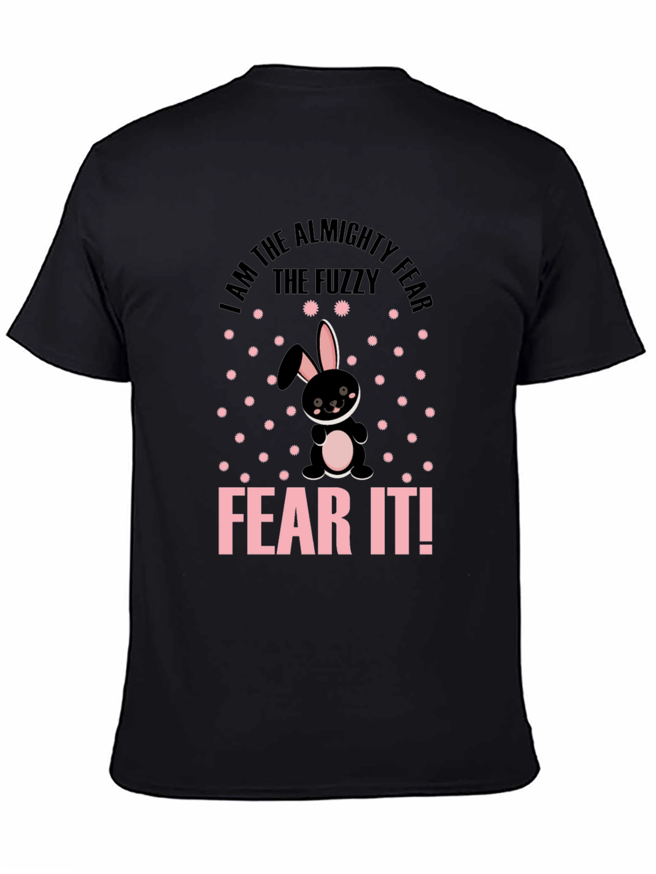 Fuzzy Fear Bunny T-Shirt - Black