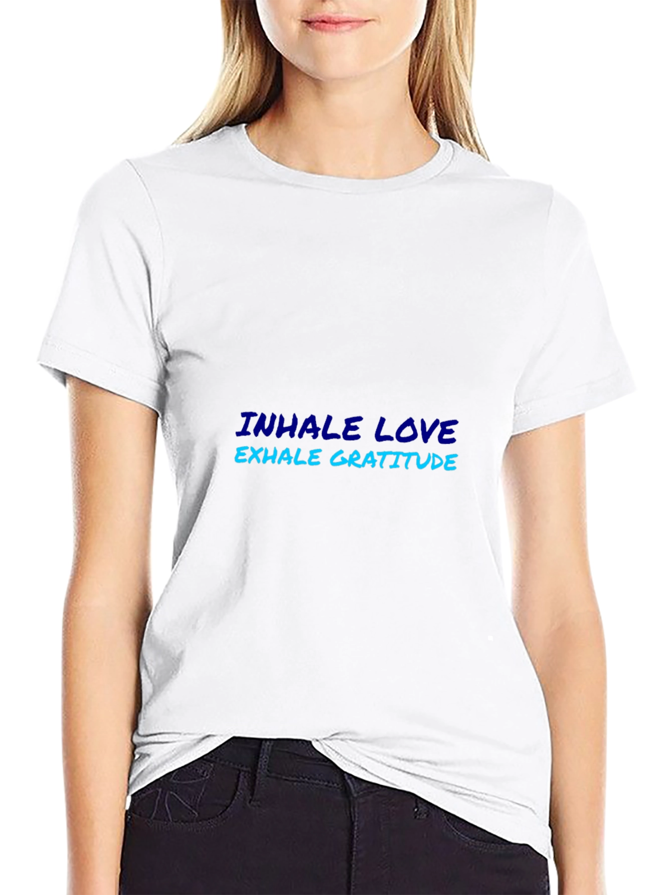 Inhale Love Exhale Gratitude Black T-Shirt