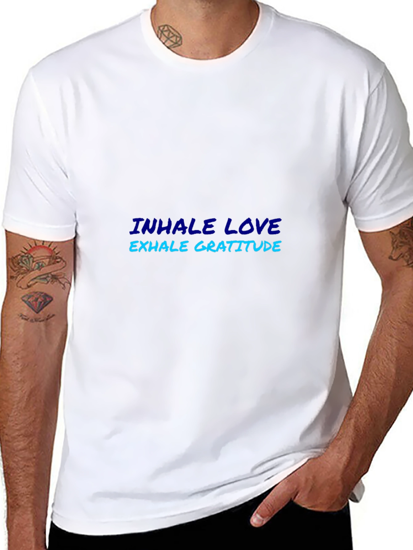 Inhale Love Exhale Gratitude Black T-Shirt