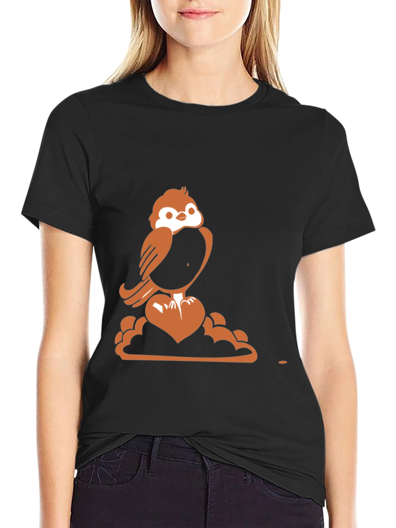 Sparrow Heart Graphic Tee - Stylish Comfort