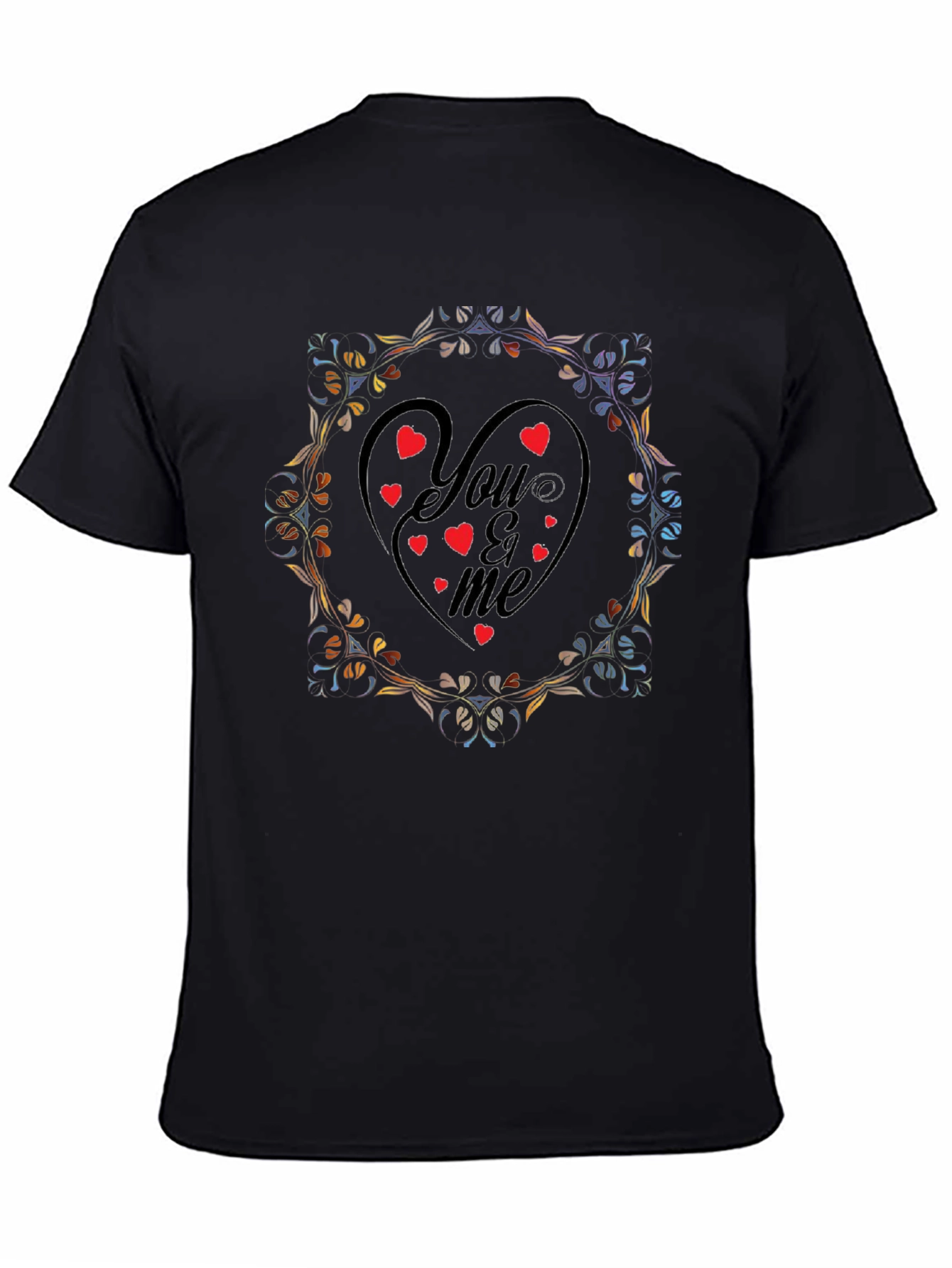 You & Me Heart Valentines Day Graphic T-Shirt