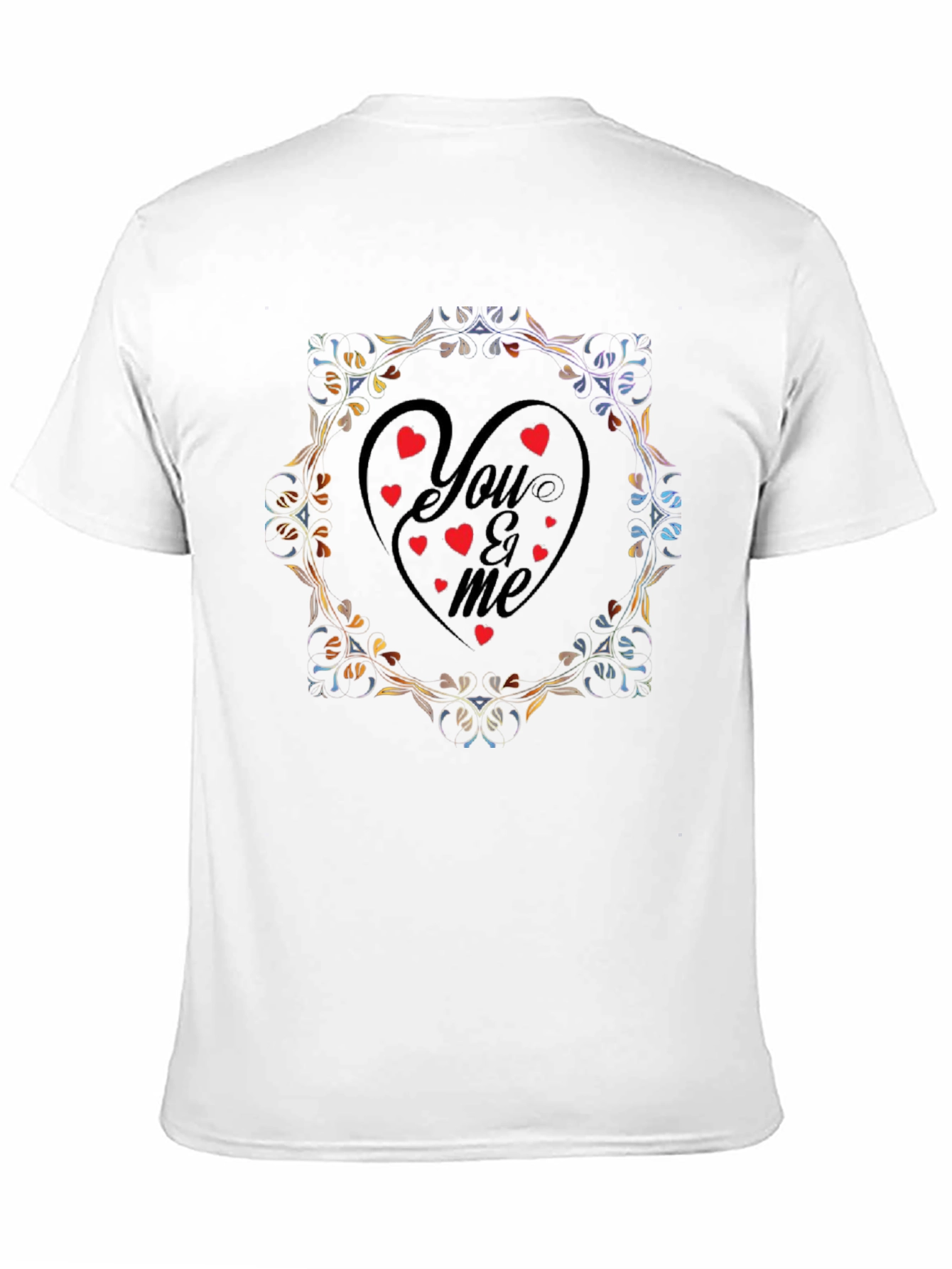 You & Me Heart Valentines Day Graphic T-Shirt