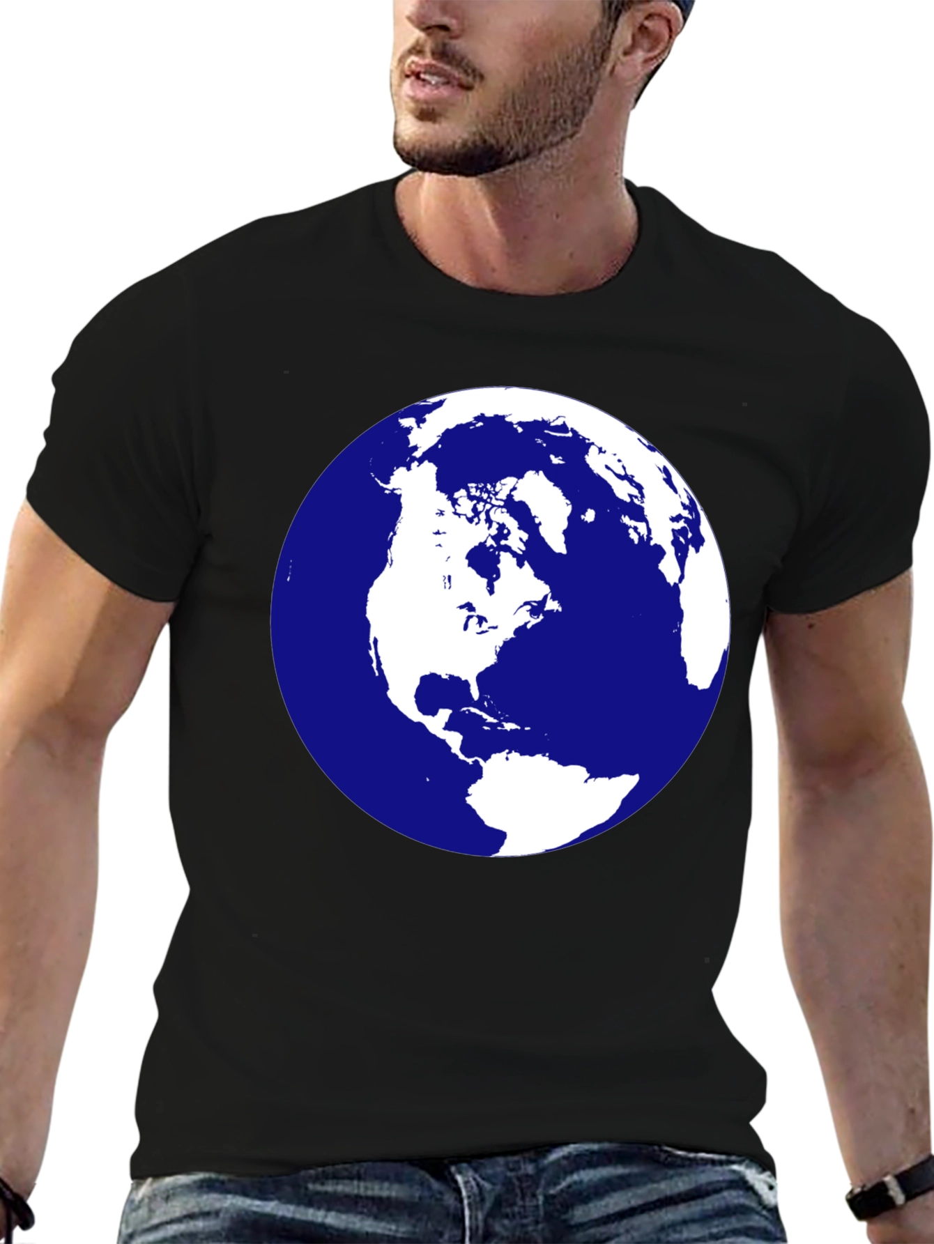 Earth Graphic Black T-Shirt