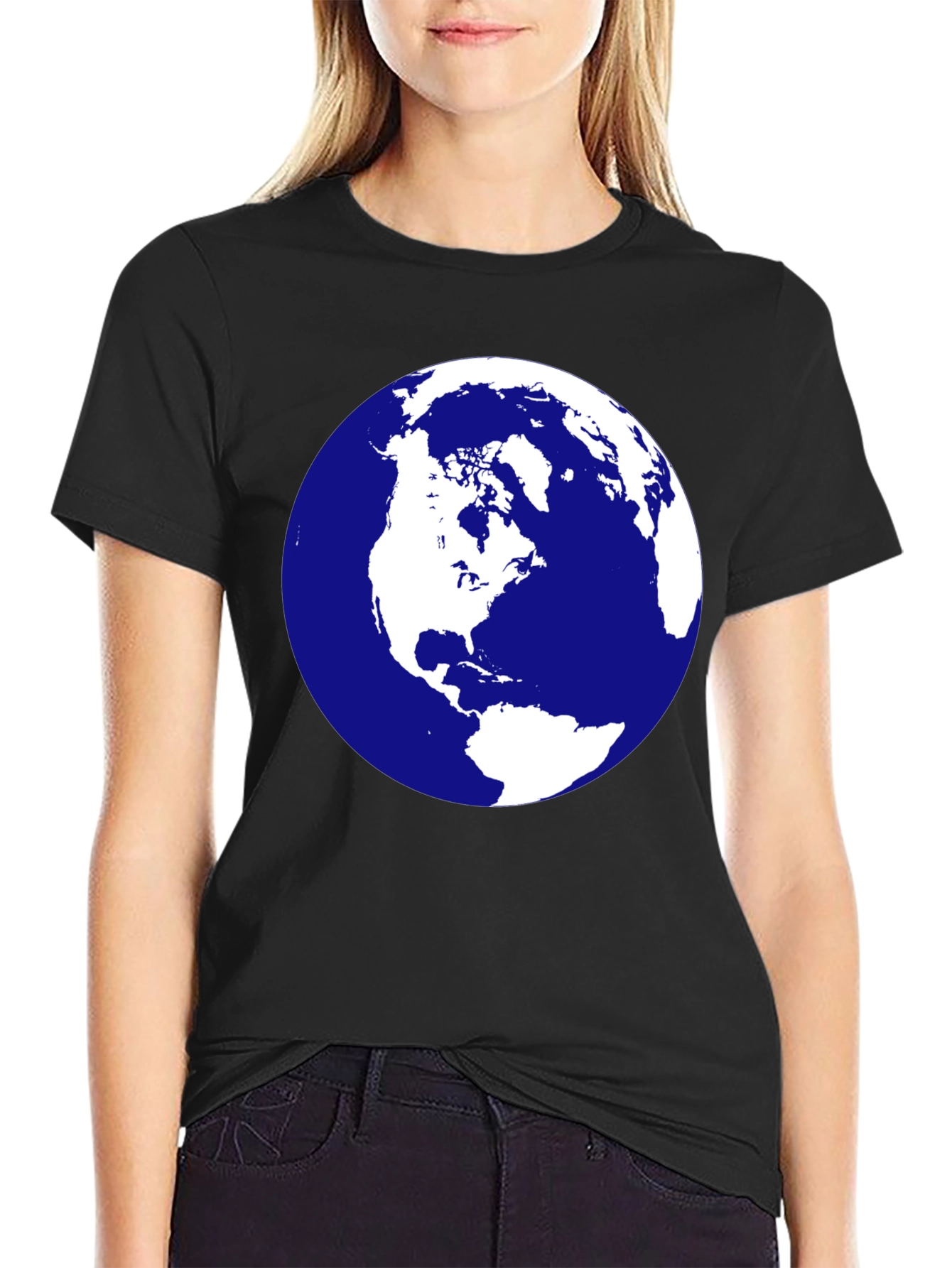 Earth Graphic Black T-Shirt