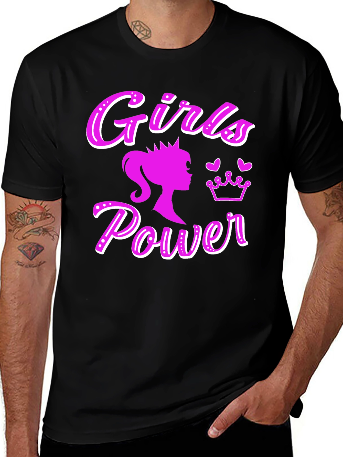 Girls Power Black T-Shirt