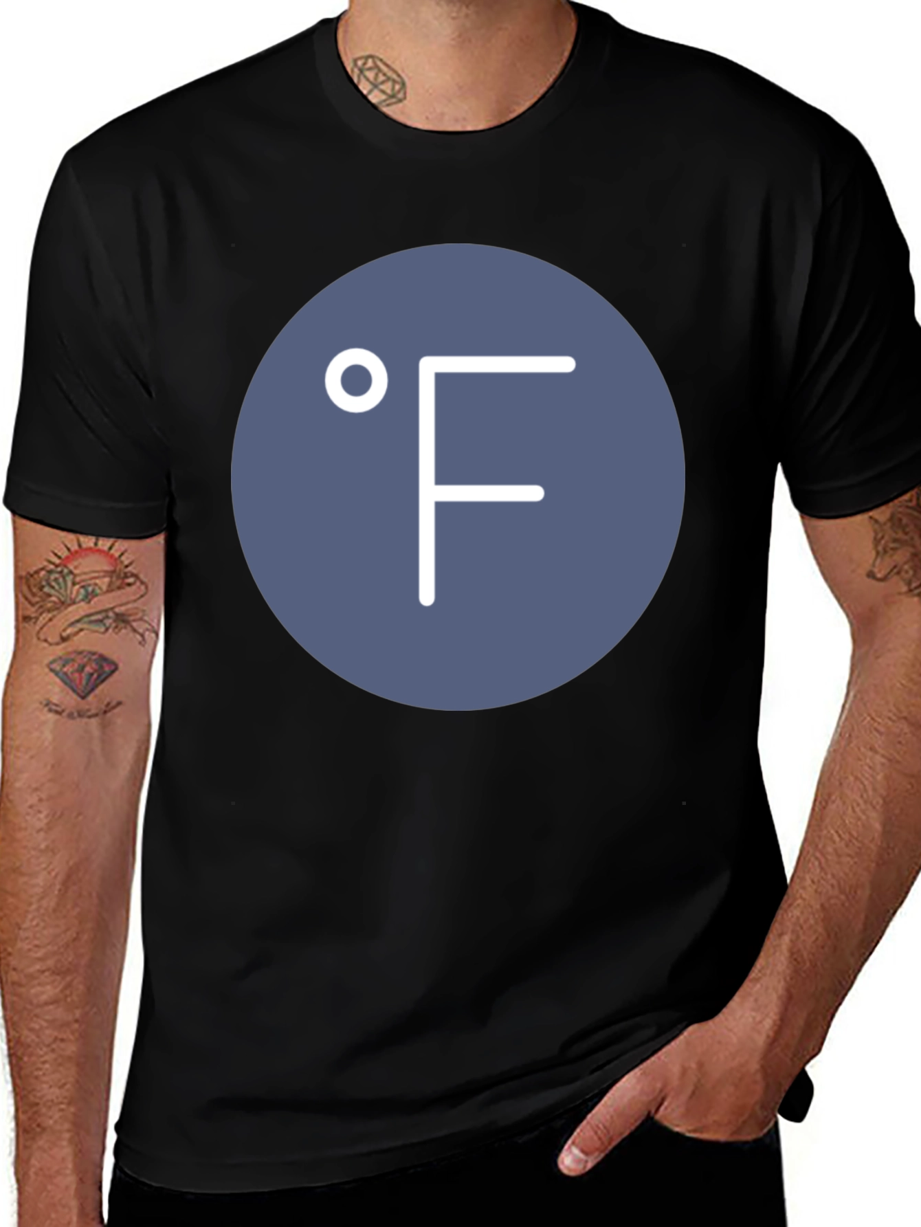 Fahrenheit Symbol Tee - Cool Weather Graphic T-Shirt