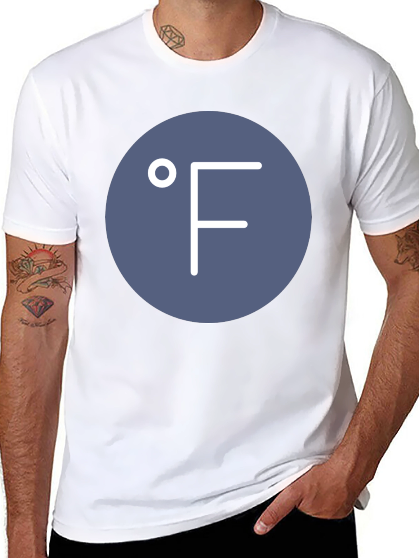 Fahrenheit Symbol Tee - Cool Weather Graphic T-Shirt