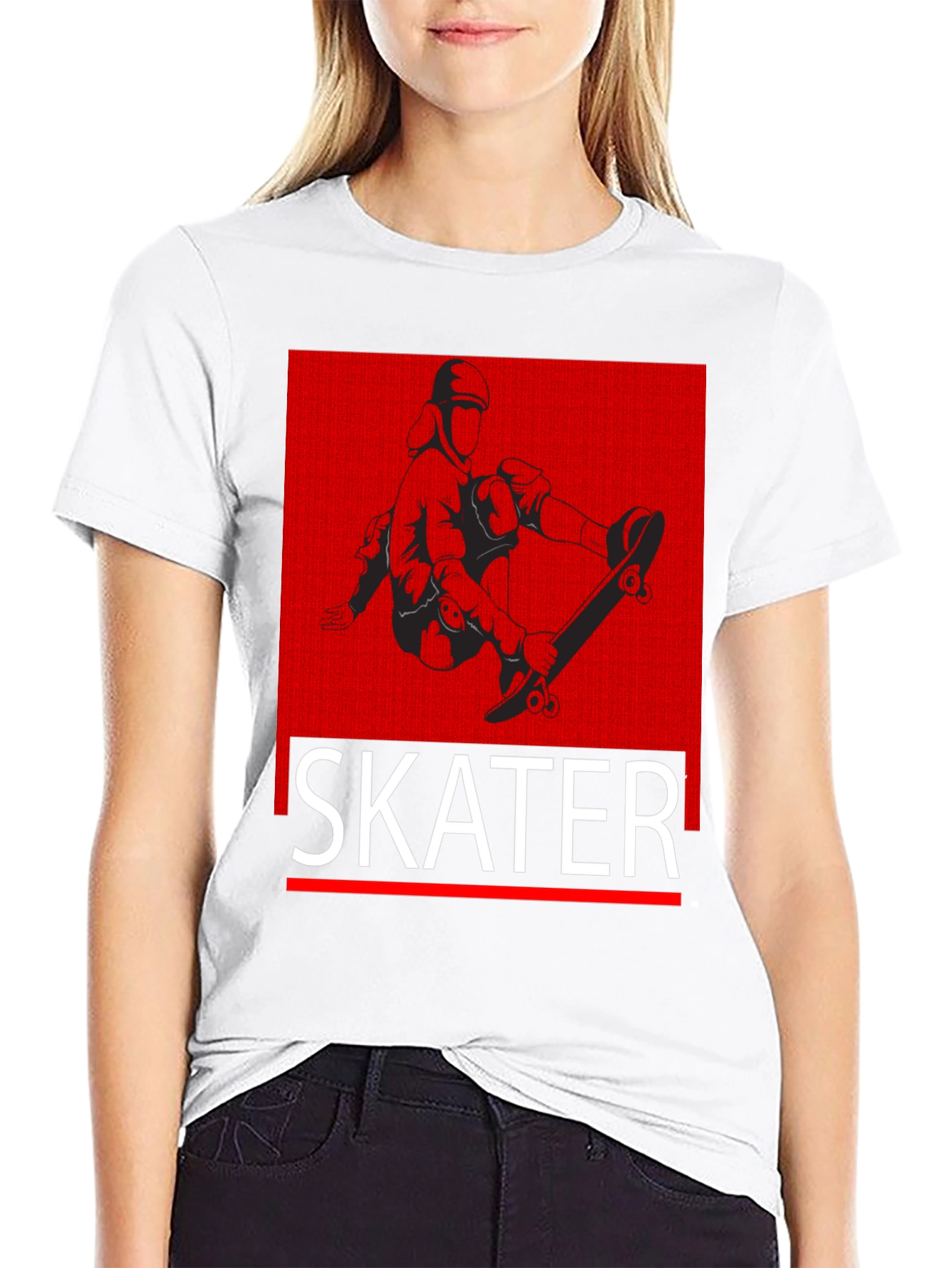 Skater Graphic T-Shirt - Black