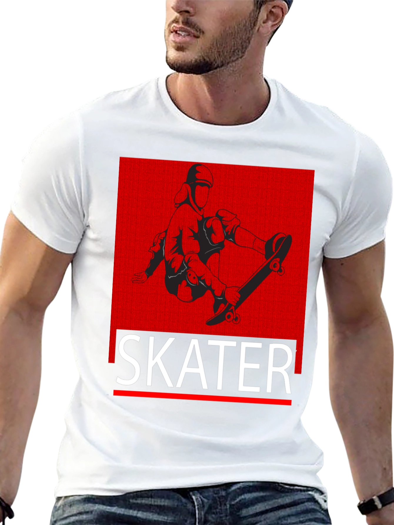 Skater Graphic T-Shirt - Black