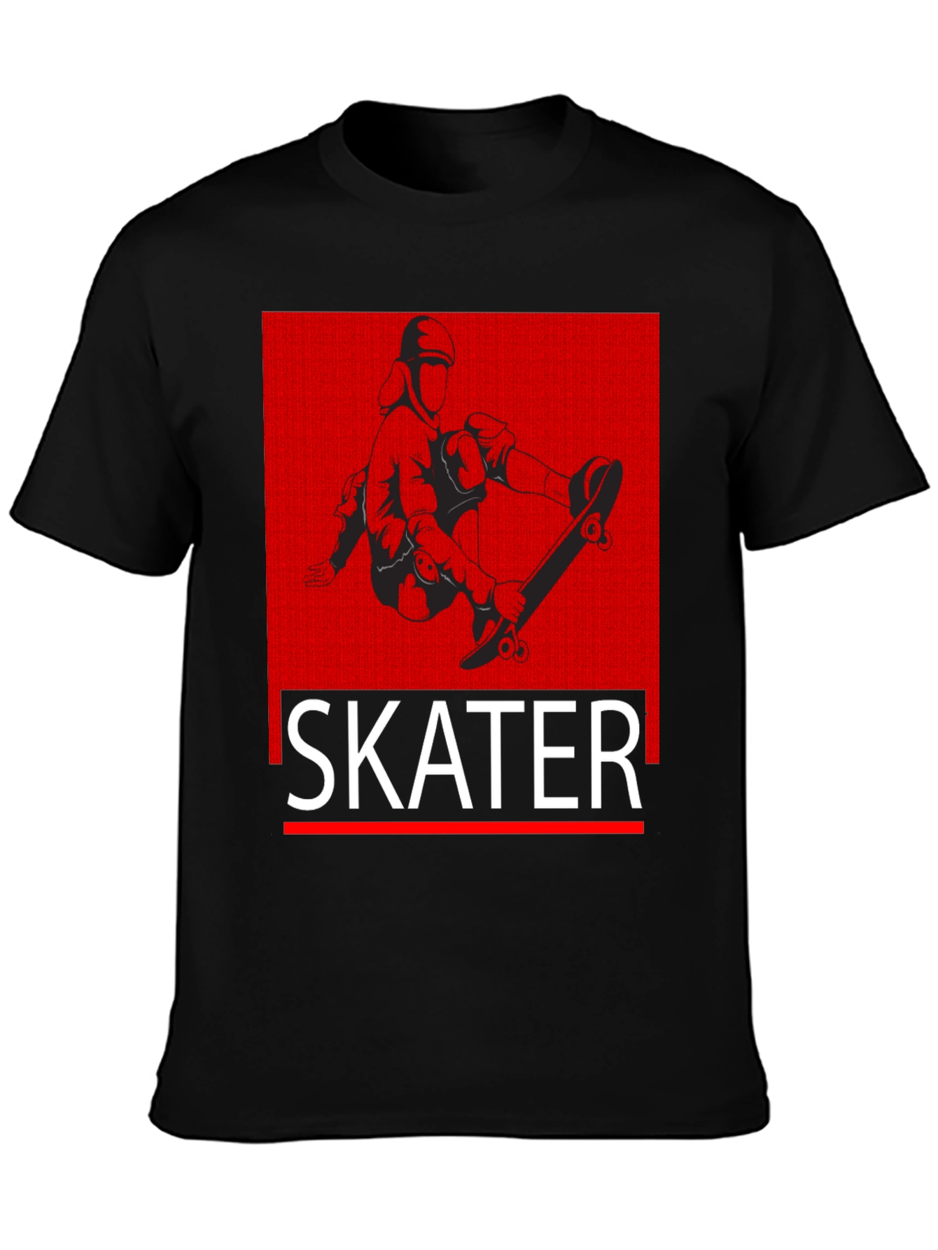 Skater Graphic T-Shirt - Black