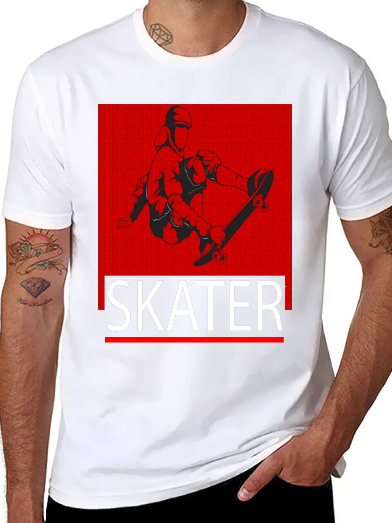 Skater Graphic T-Shirt - Black