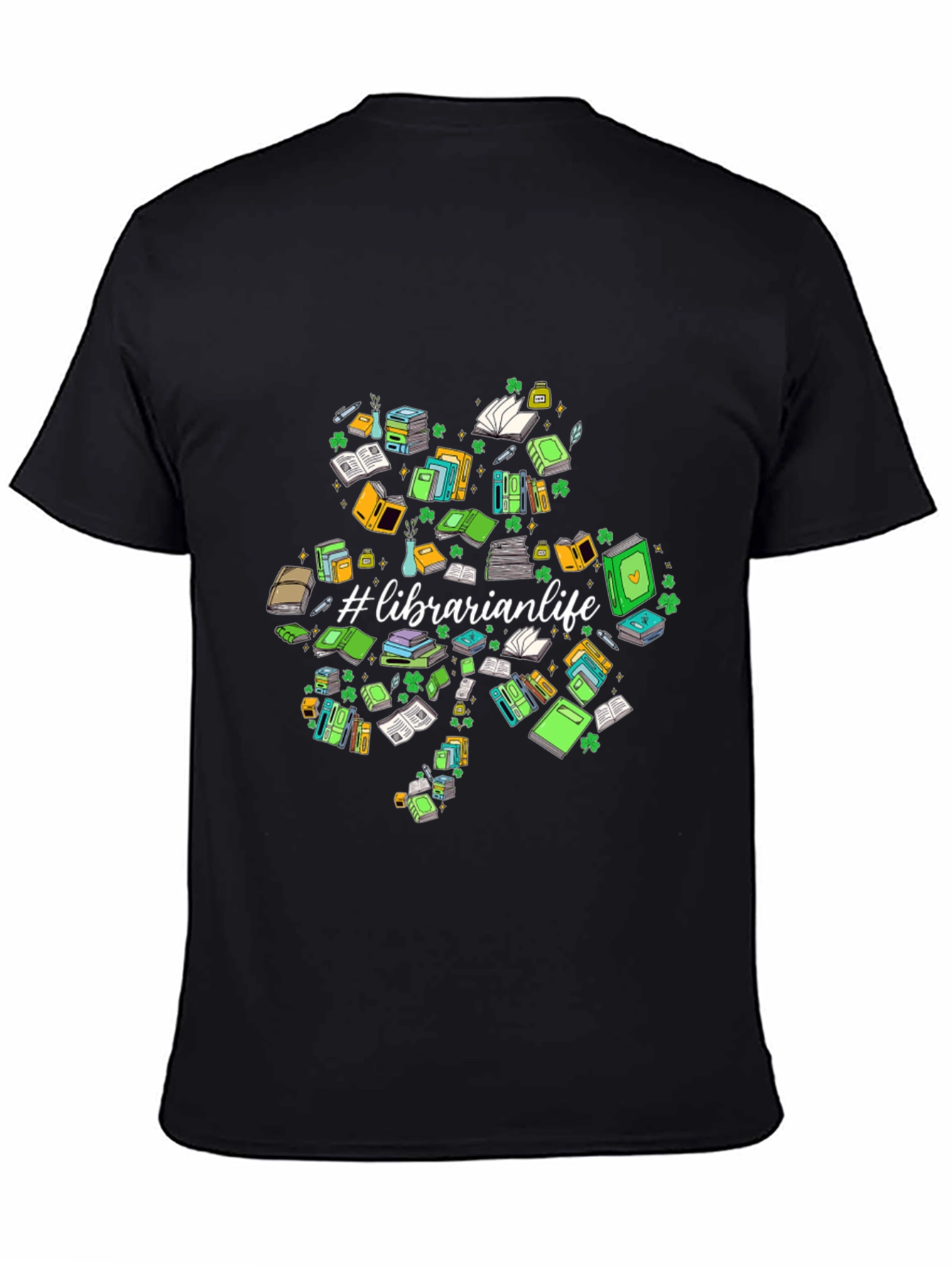 Librarian Life Shamrock T-Shirt