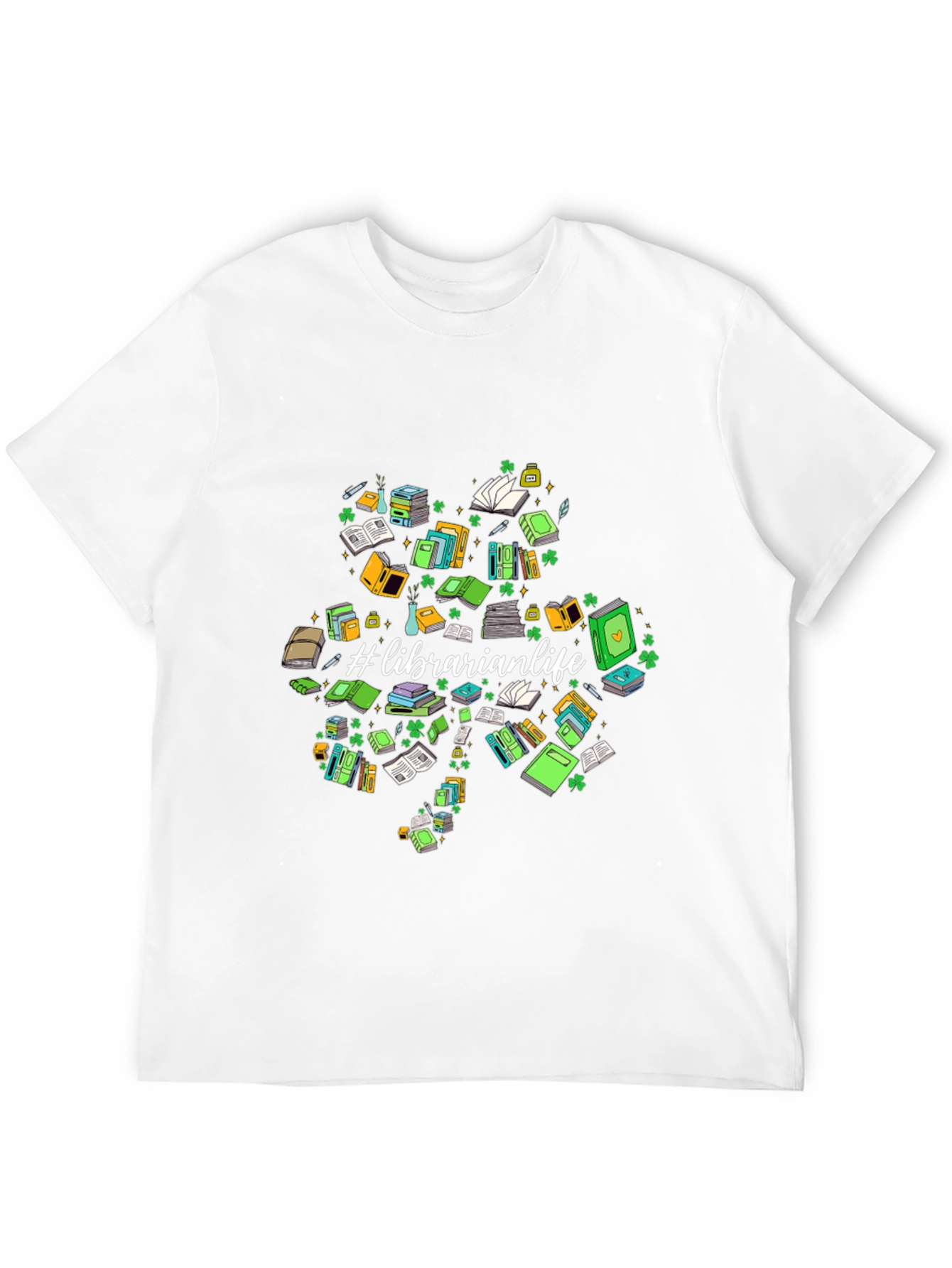 Librarian Life Shamrock T-Shirt