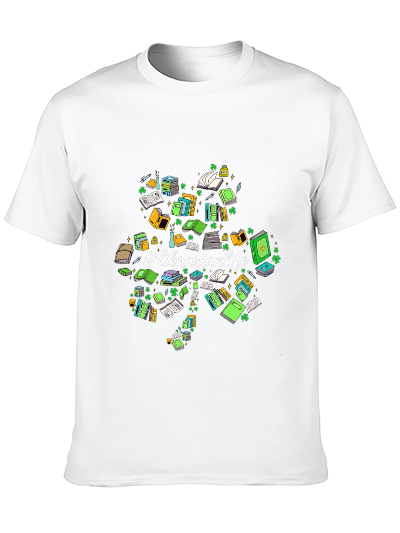 Librarian Life Shamrock T-Shirt