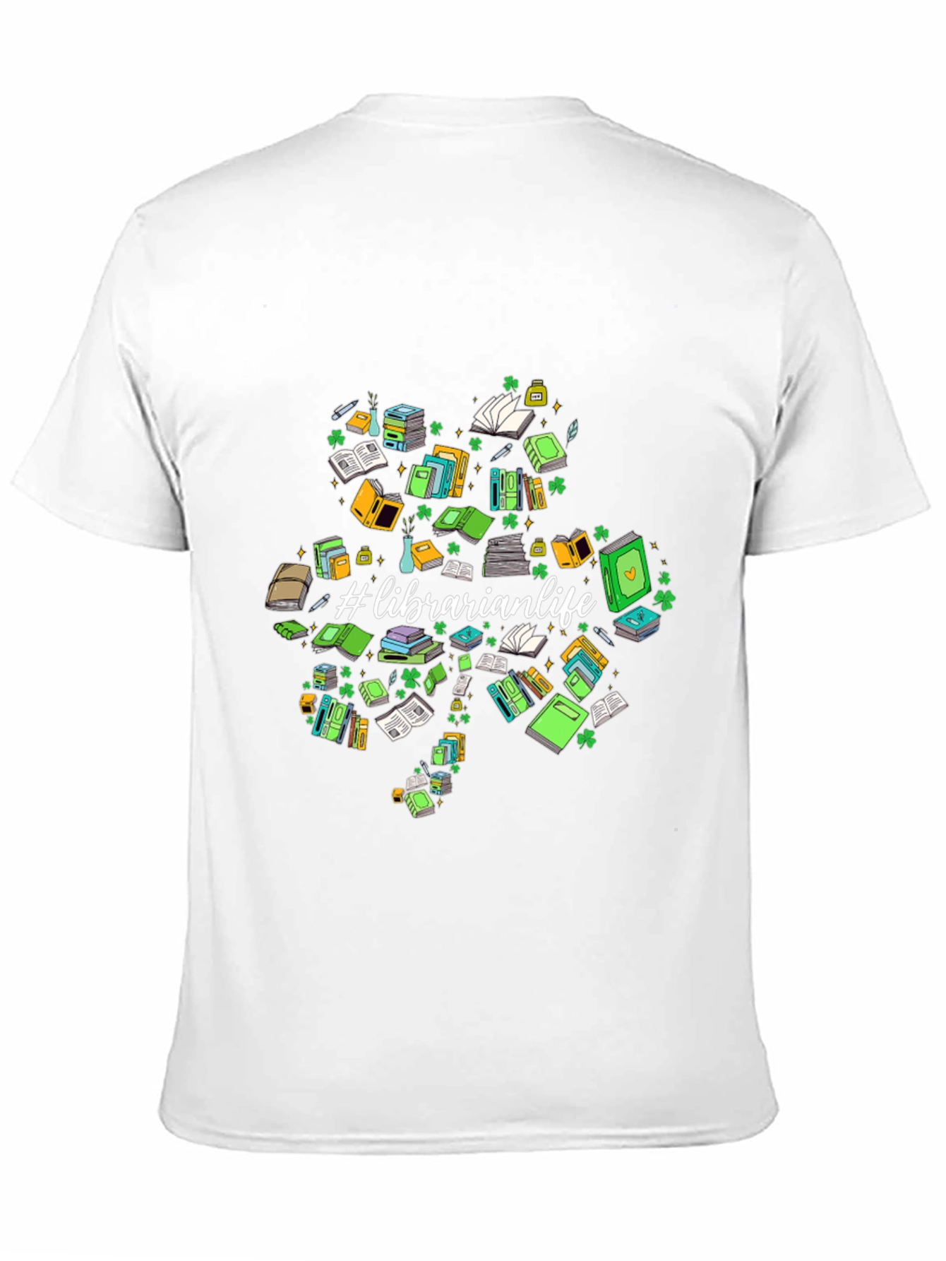 Librarian Life Shamrock T-Shirt